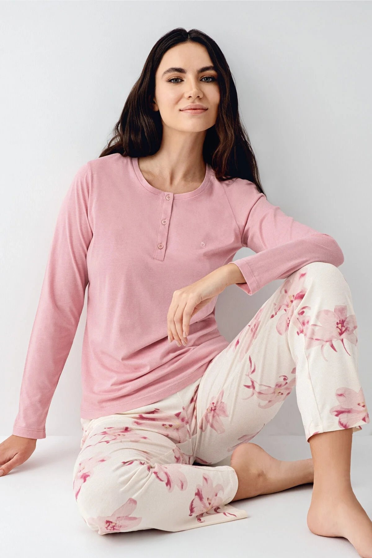 Arnetta Pierre Cardin Kadın Pembe Pijama Takımı Pijama Takımları Toptan