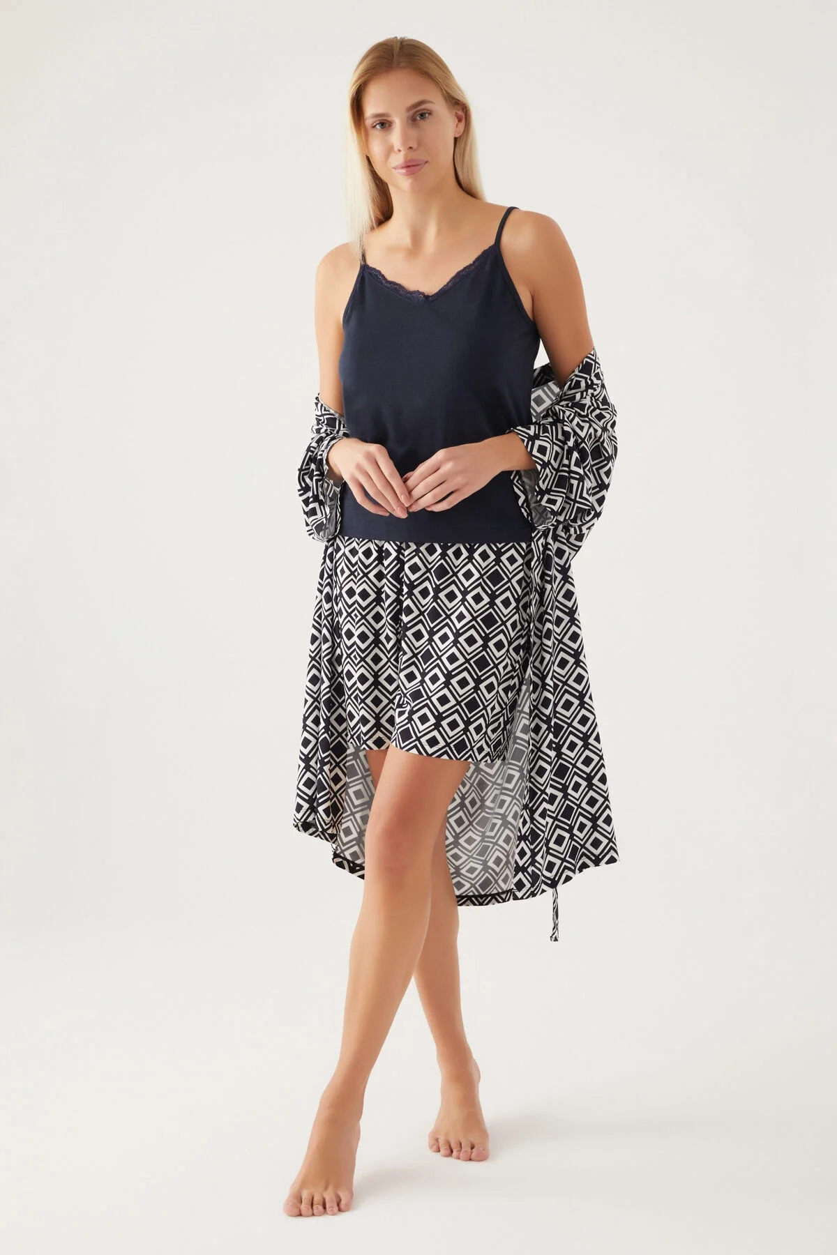 Arnetta Pierre Cardin Kadın Siyah Pijama Takımı Pijama Takımları Toptan