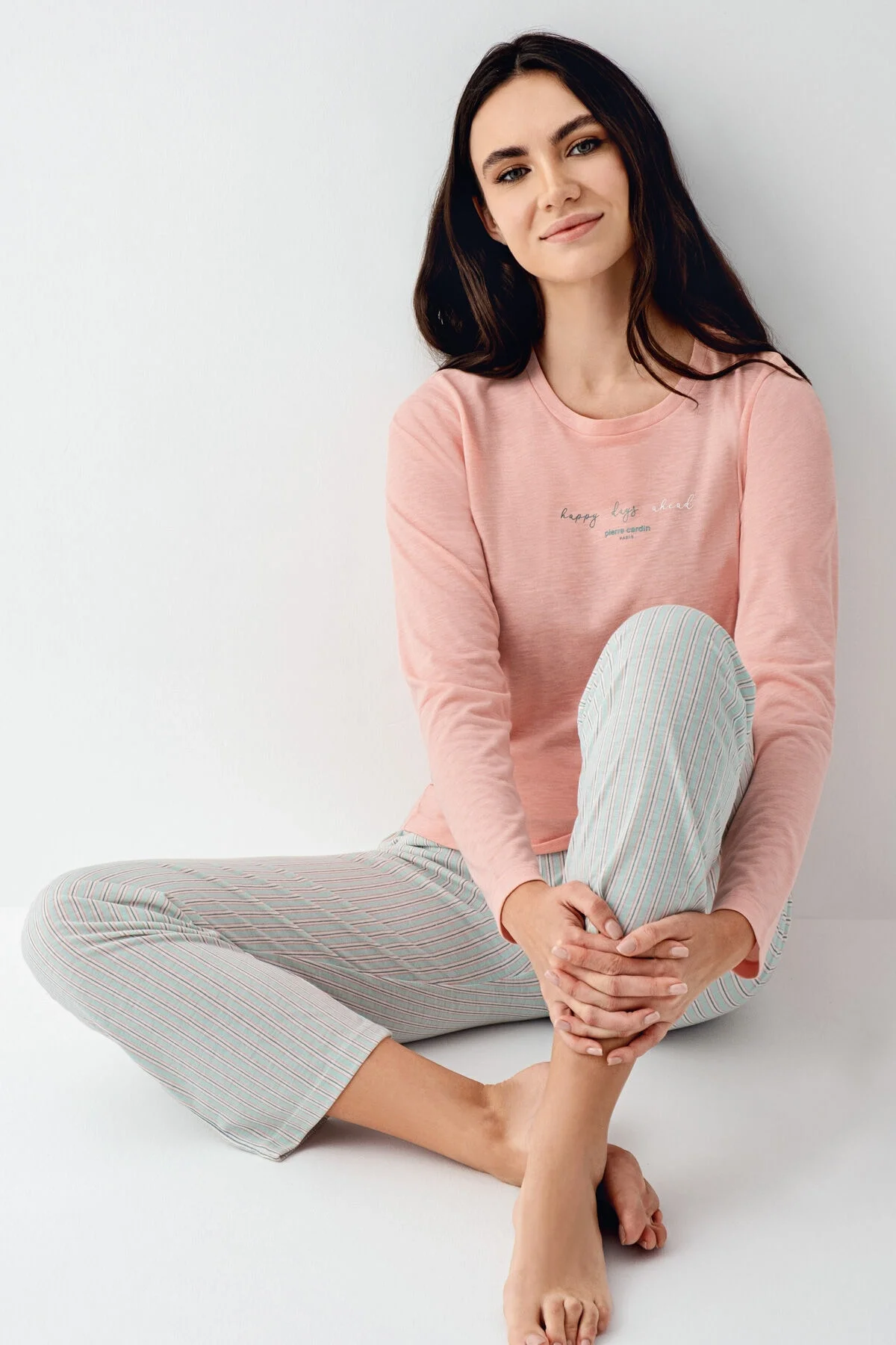 Arnetta Pierre Cardin Kadın Turuncu Pijama Takımı Pijama Takımları Toptan