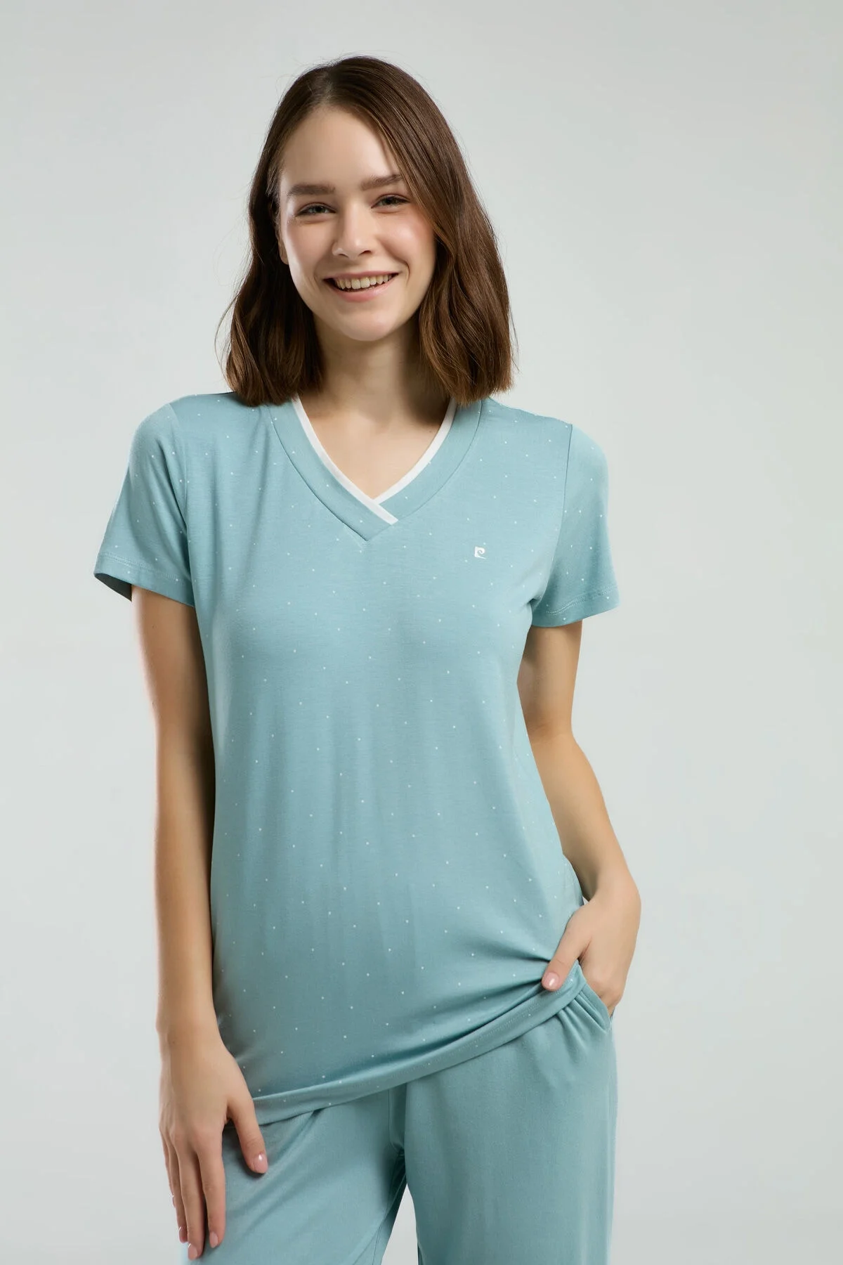 Arnetta Pierre Cardin Kadın Yeşil Kapri Takım Kapri Takım Toptan