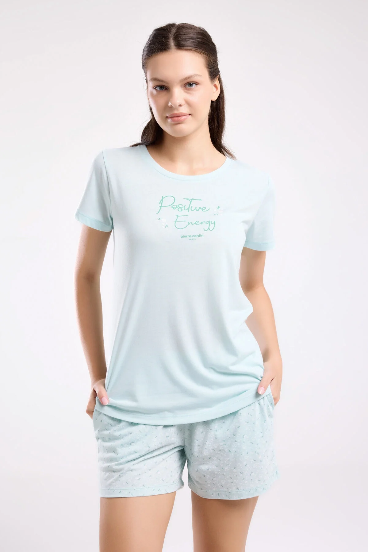 Arnetta Pierre Cardin Kadın Yeşil Şort Takım Şort Takım Toptan