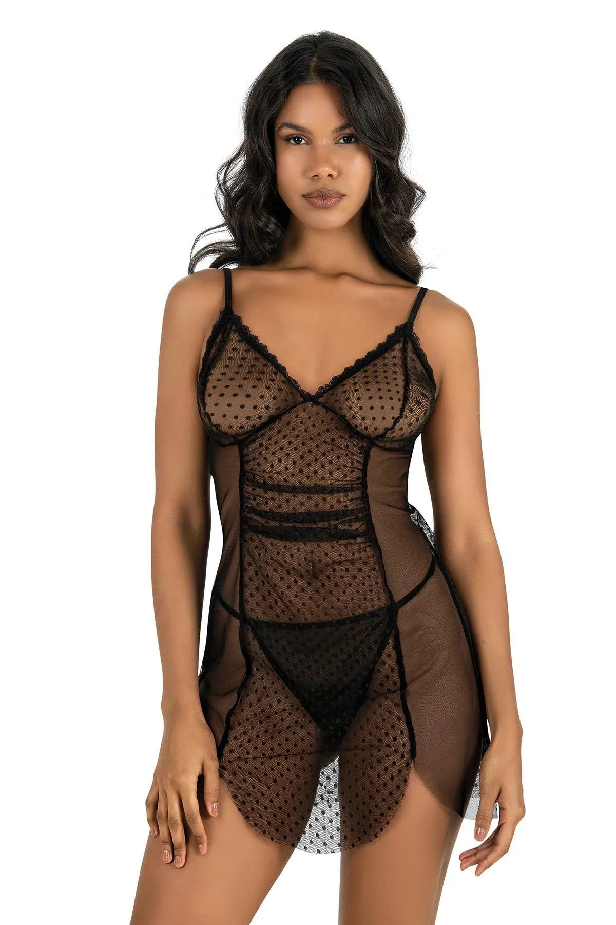 Ahu Primoda Siyah Kısa Tül Gecelik 4219 Gecelik Toptan