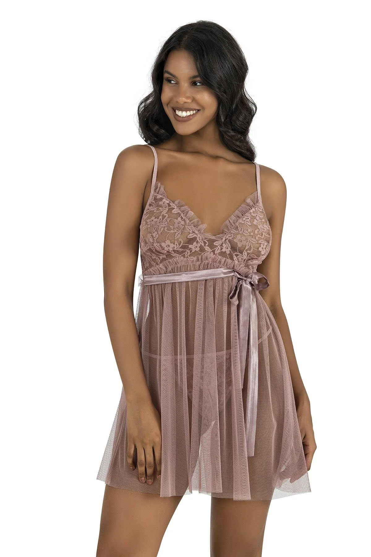 Ahu Primoda Vizon Kısa Tül Gecelik 4211 Gecelik Toptan