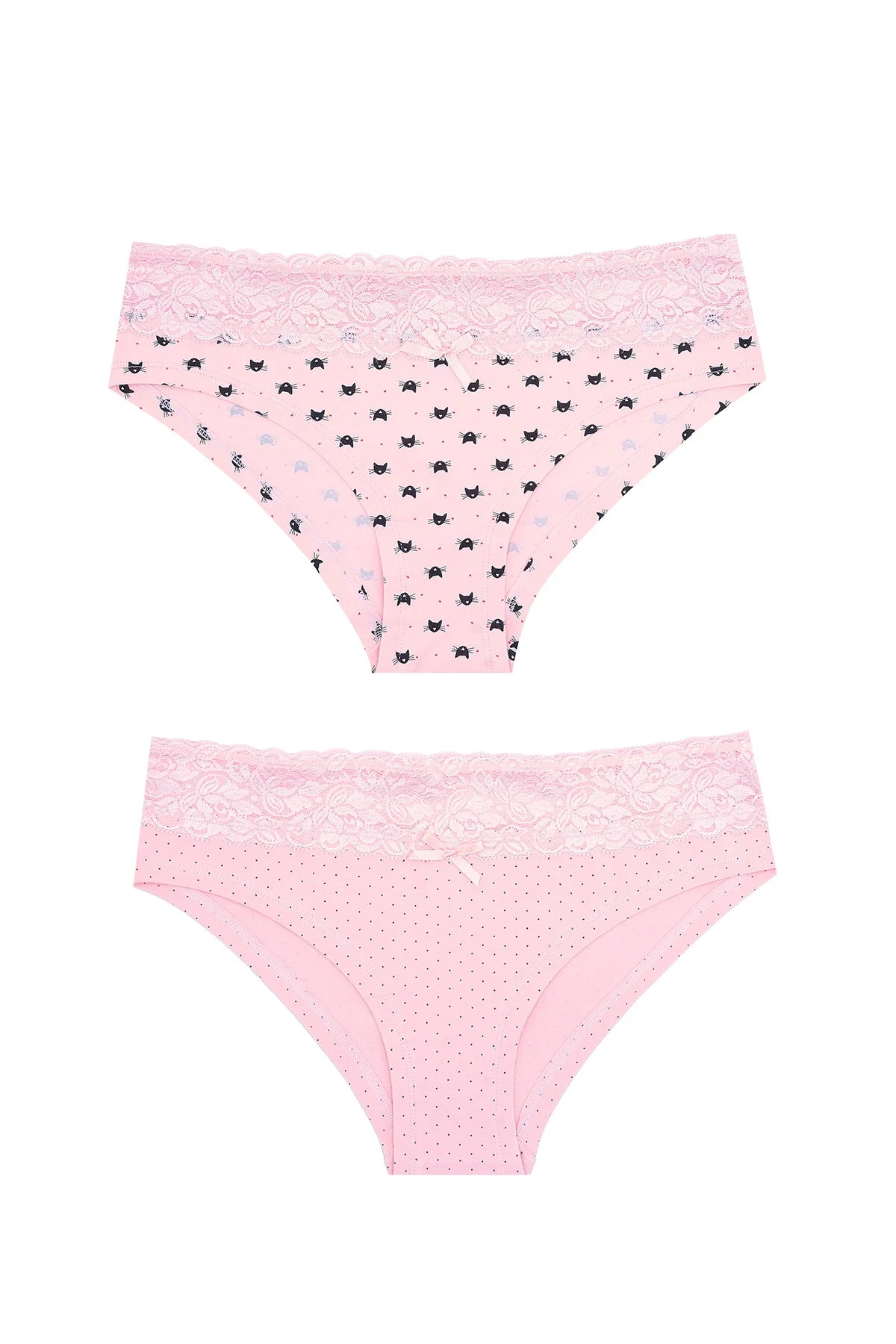 Nbb Pudra Dantelli 2'li Hipster Külot Hipster Toptan