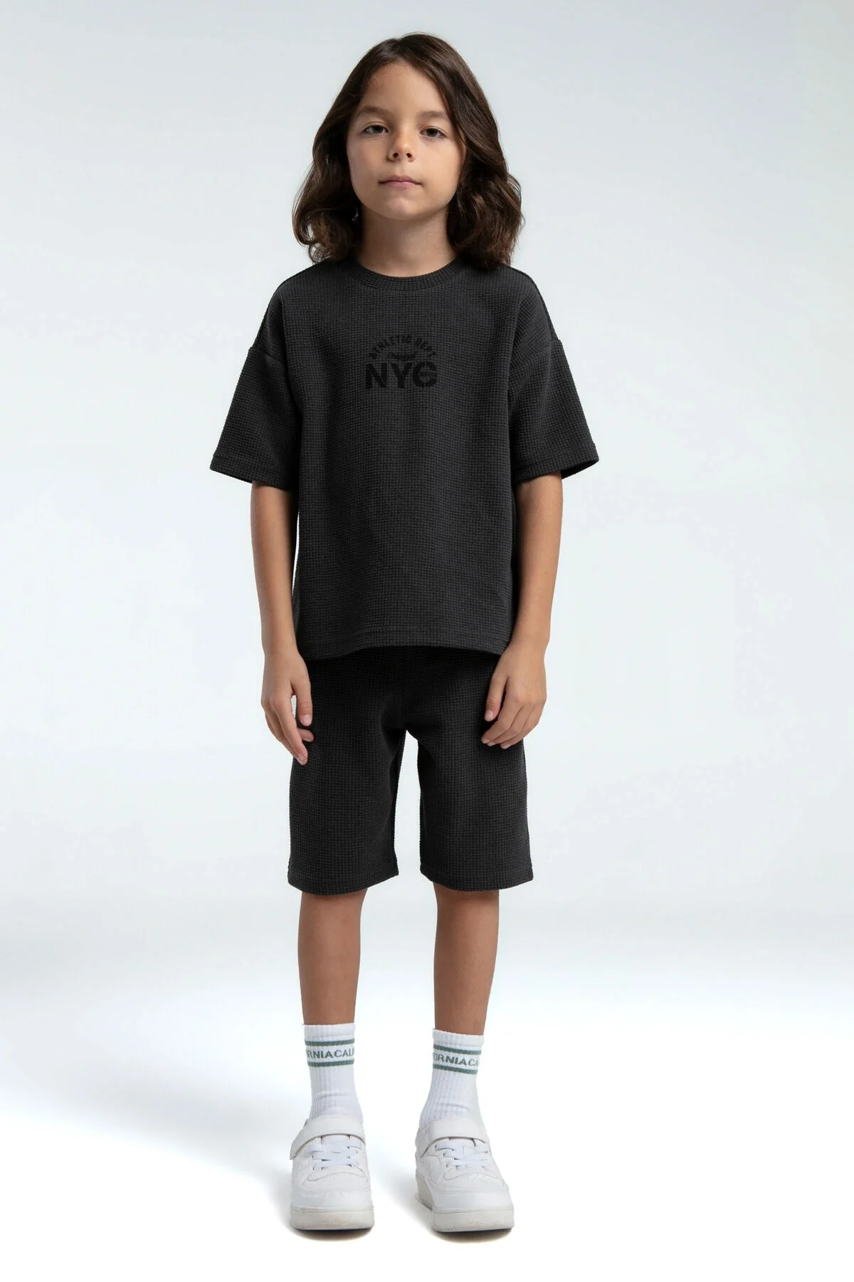 Arnetta Rolypoly Erkek Çocuk Antrasit Bermuda Takım Bermuda Takım Toptan