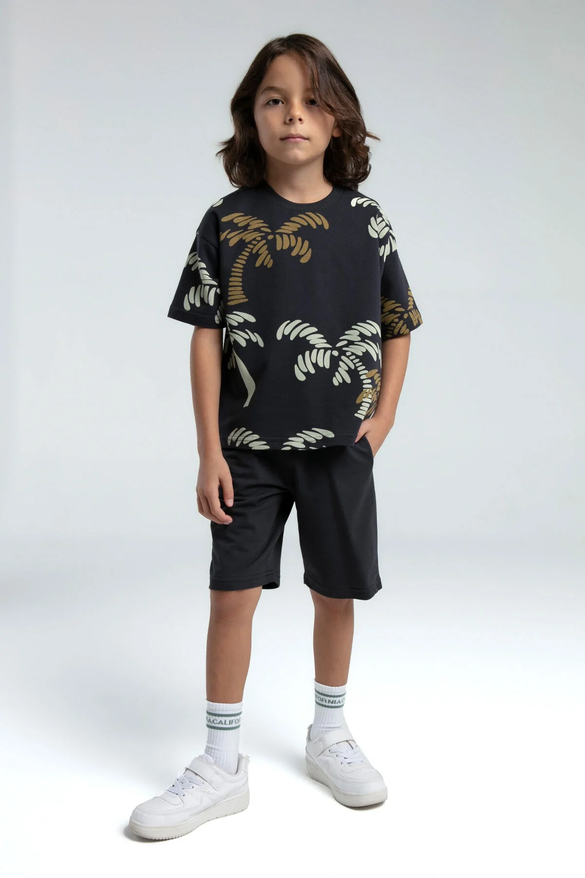 Arnetta Rolypoly Erkek Çocuk Antrasit Bermuda Takım Bermuda Takım Toptan