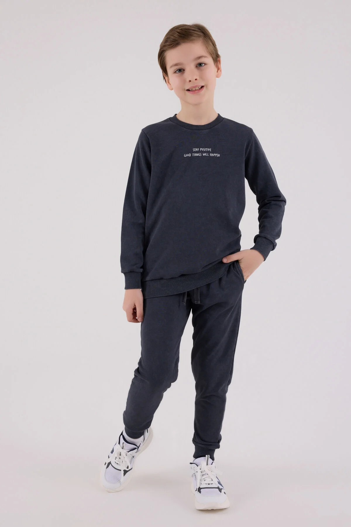 Arnetta Rolypoly Erkek Çocuk Antrasit Eşofman Takımı Eşofman Takımı Toptan