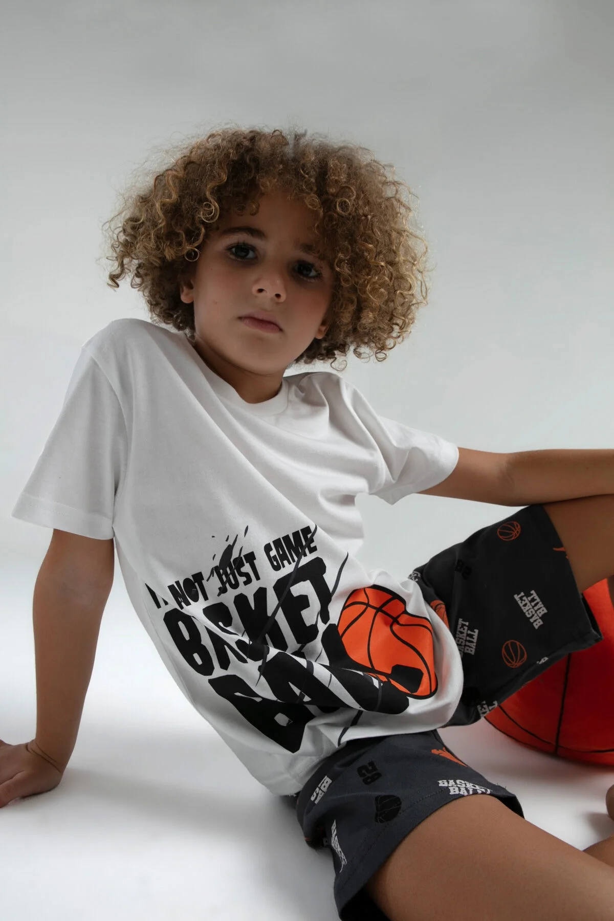 Arnetta Rolypoly Erkek Çocuk Beyaz Bermuda Takım Bermuda Takım Toptan