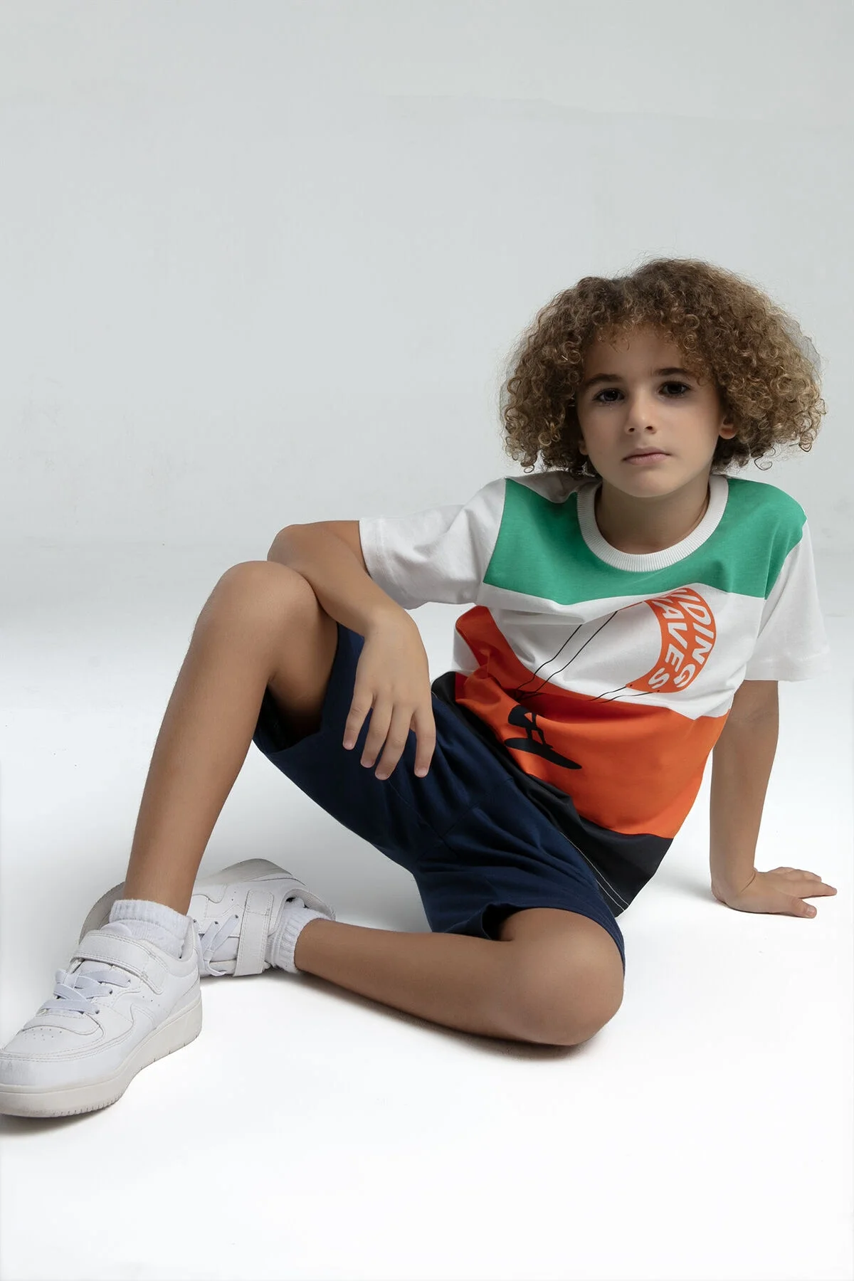 Arnetta Rolypoly Erkek Çocuk Beyaz Bermuda Takım Bermuda Takım Toptan