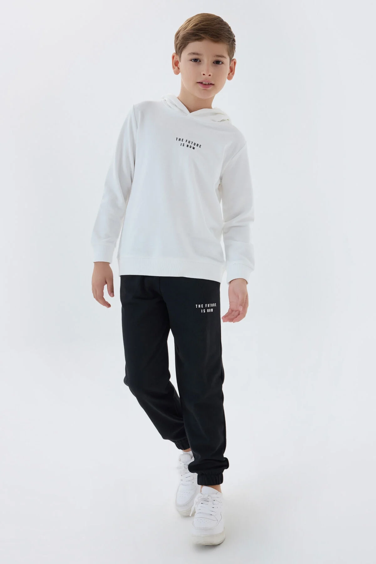 Arnetta Rolypoly Erkek Çocuk Beyaz Eşofman Takımı Eşofman Takımı Toptan