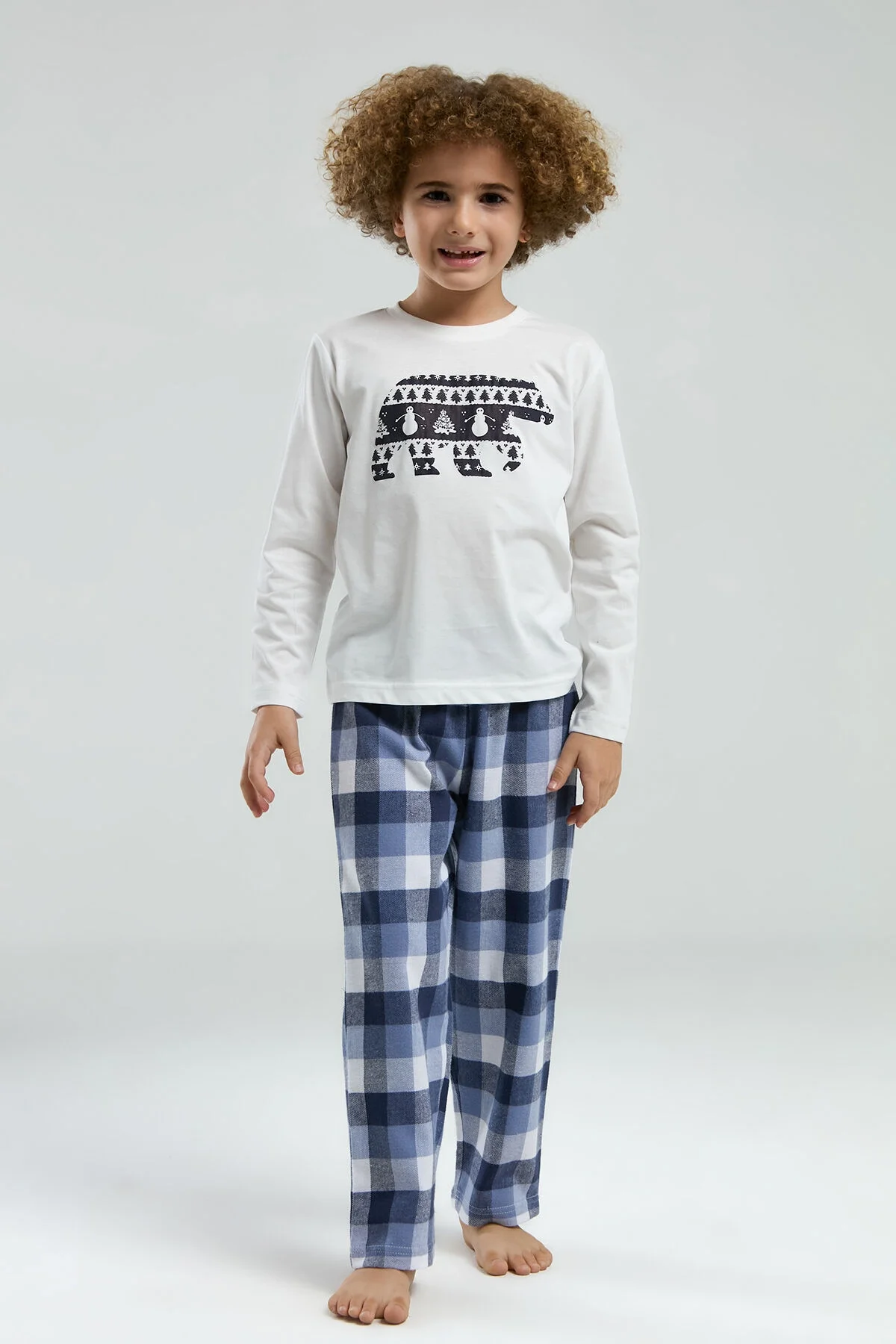 Arnetta Rolypoly Erkek Çocuk Beyaz Pijama Takımı Pijama Takımı Toptan