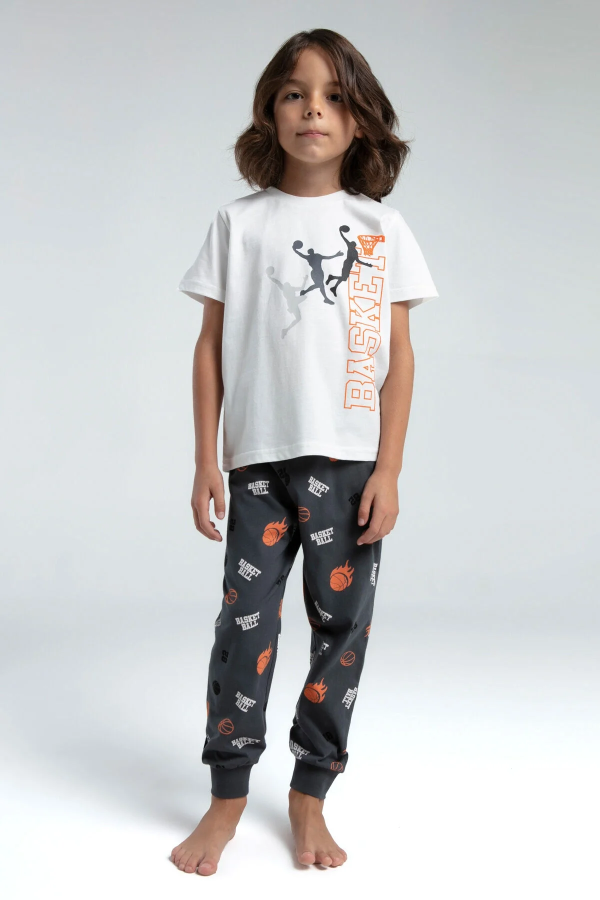 Arnetta Rolypoly Erkek Çocuk Beyaz Pijama Takımı Pijama Takımı Toptan