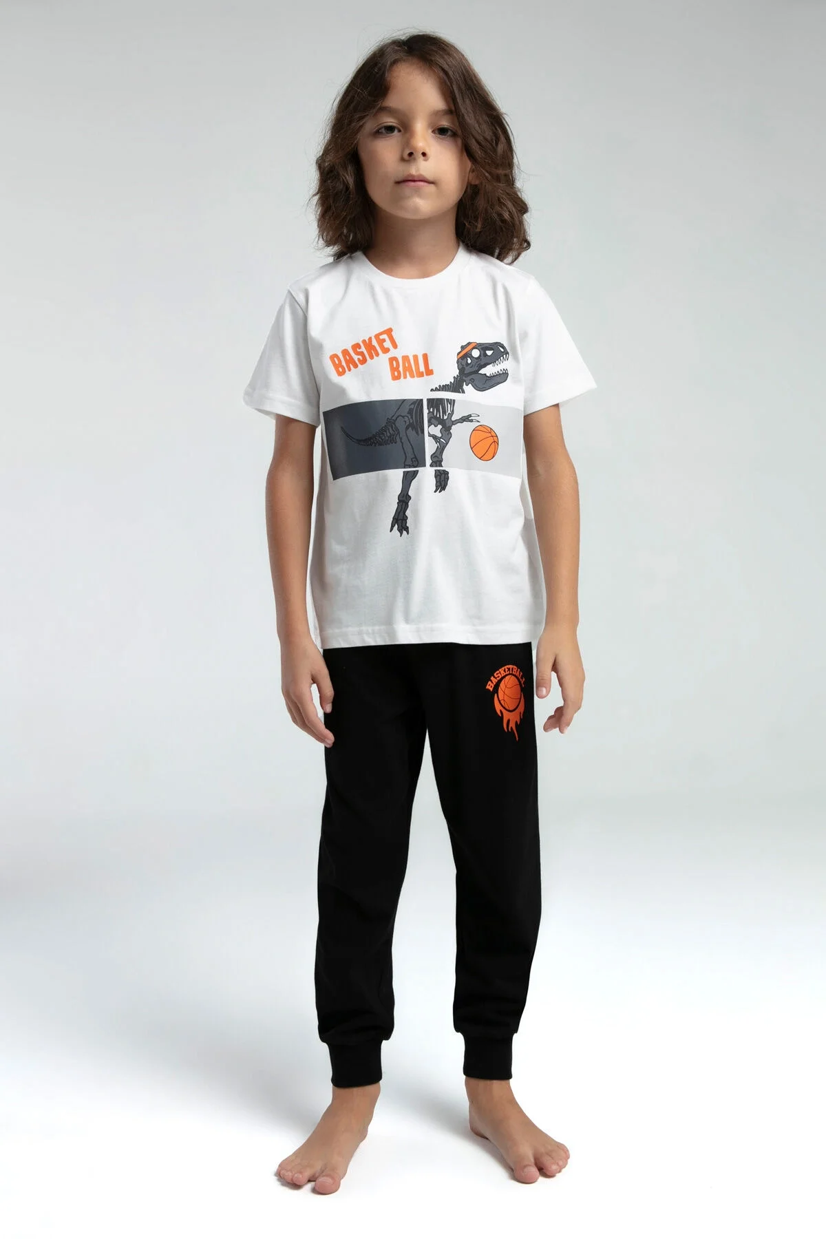 Arnetta Rolypoly Erkek Çocuk Beyaz Pijama Takımı Pijama Takımı Toptan