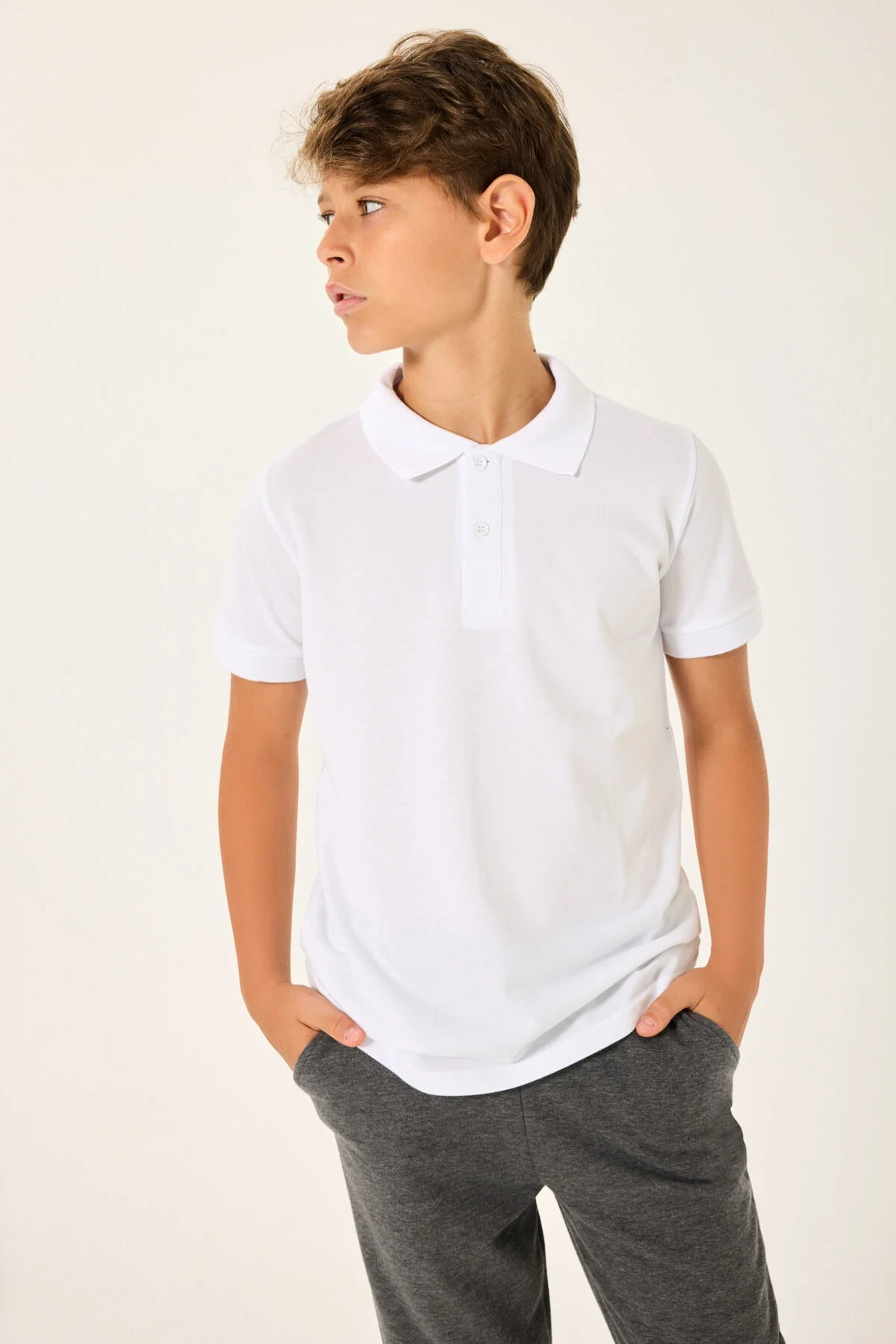 Arnetta Rolypoly Erkek Çocuk Beyaz T-Shirt T-Shirt Toptan