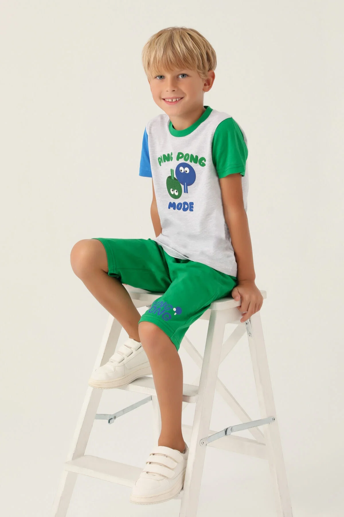 Arnetta Rolypoly Erkek Çocuk Gri Kapri Takım Kapri Takım Toptan