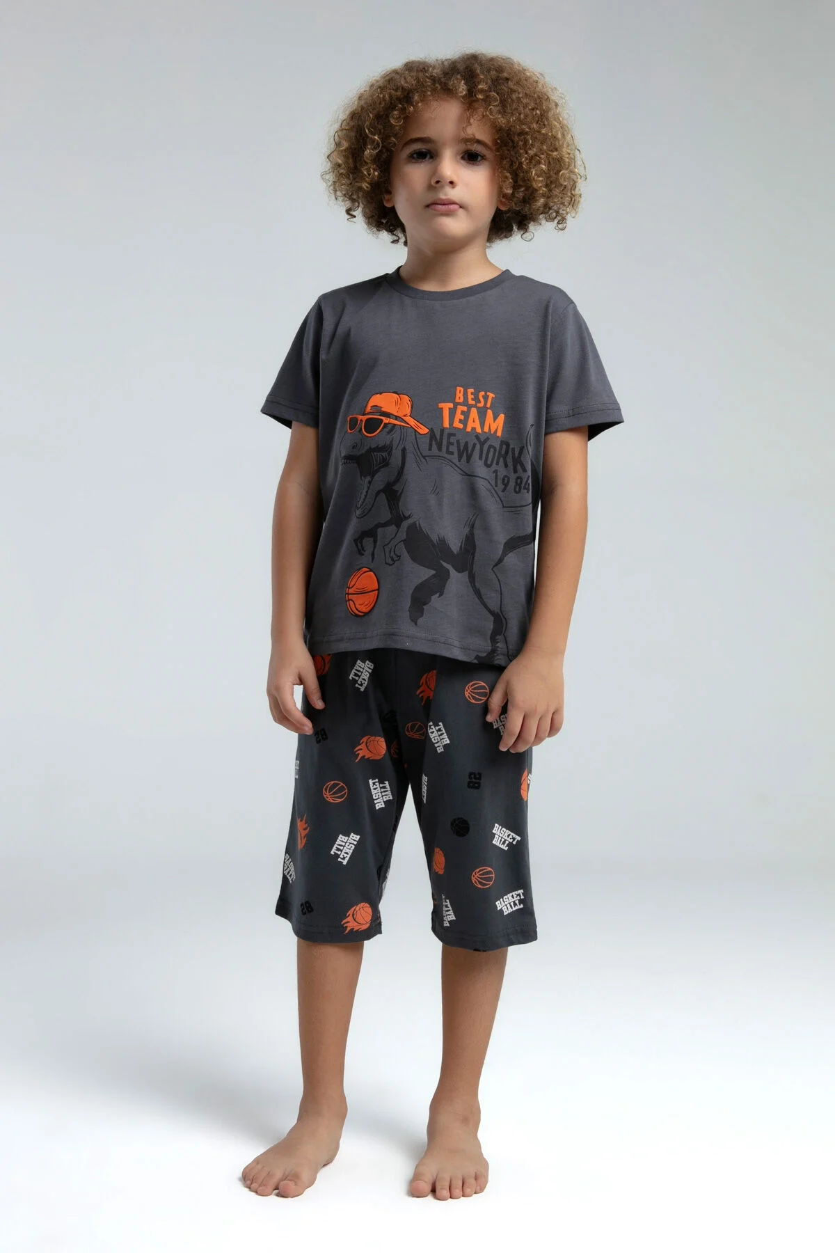 Arnetta Rolypoly Erkek Çocuk Gri Kapri Takım Kapri Takım Toptan