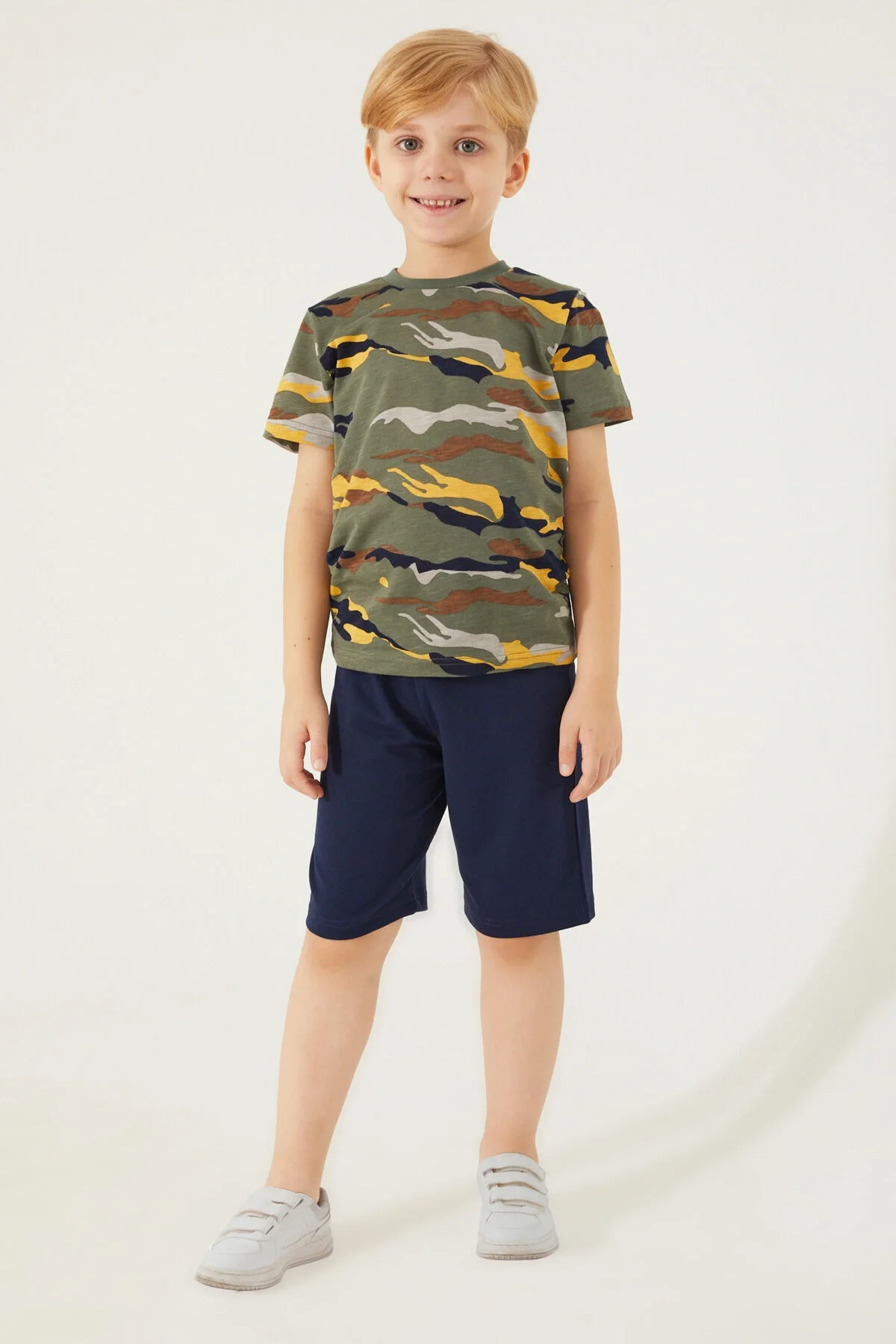 Arnetta Rolypoly Erkek Çocuk Haki Bermuda Takım Bermuda Takım Toptan