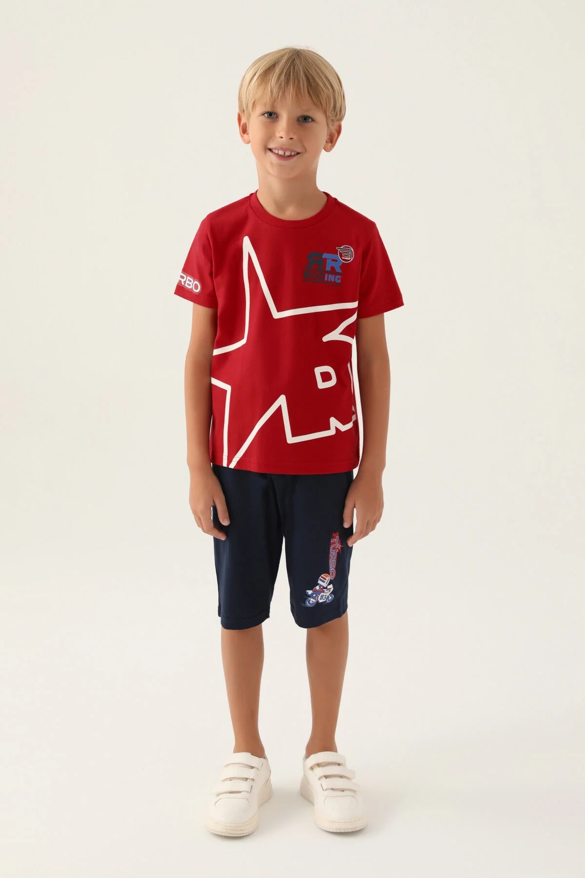 Arnetta Rolypoly Erkek Çocuk Kırmızı Kapri Takım Kapri Takım Toptan