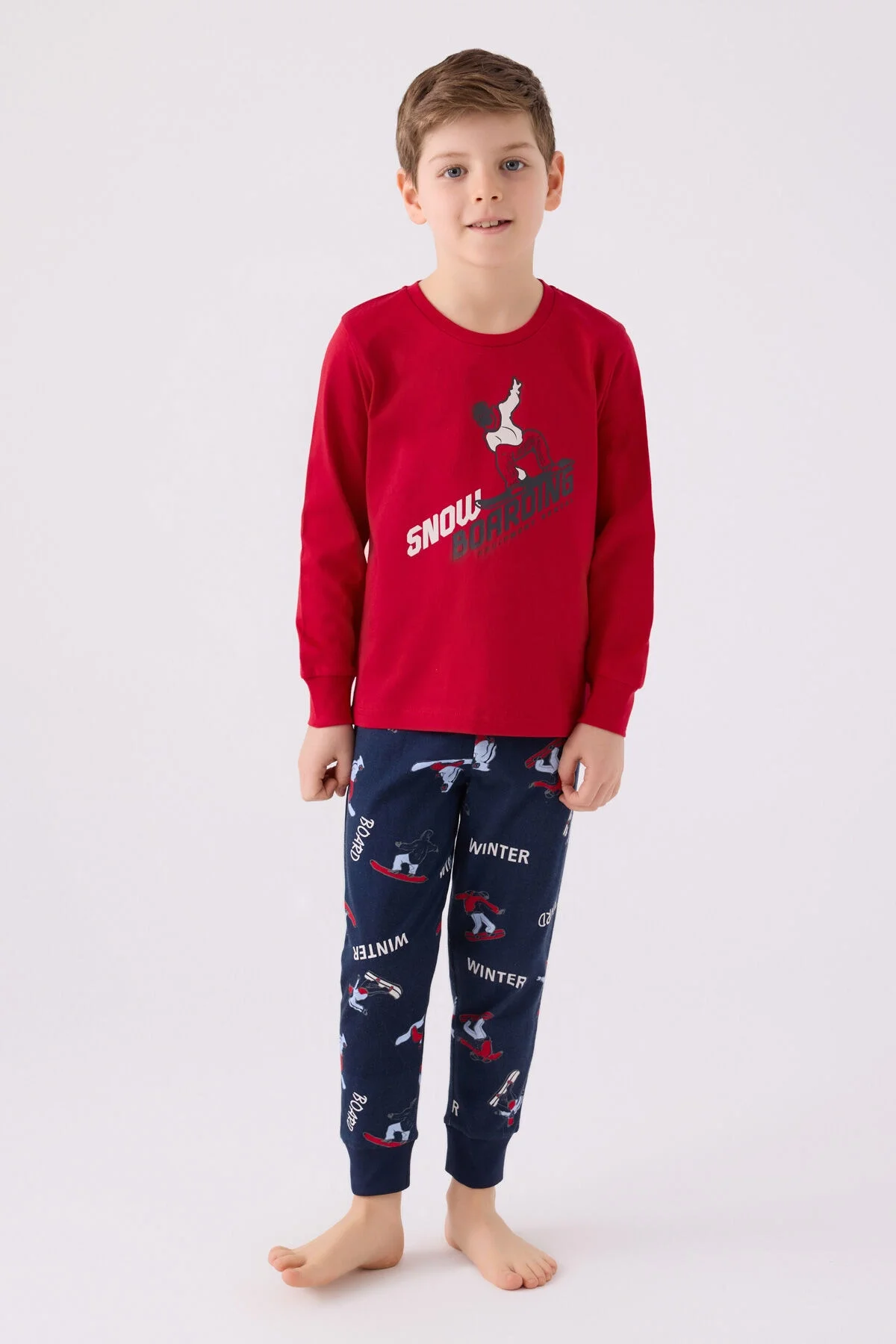 Arnetta Rolypoly Erkek Çocuk Kırmızı Pijama Takımı Pijama Takımı Toptan