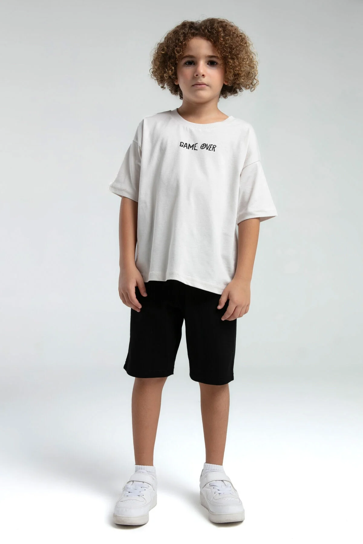 Arnetta Rolypoly Erkek Çocuk Krem Bermuda Takım Bermuda Takım Toptan