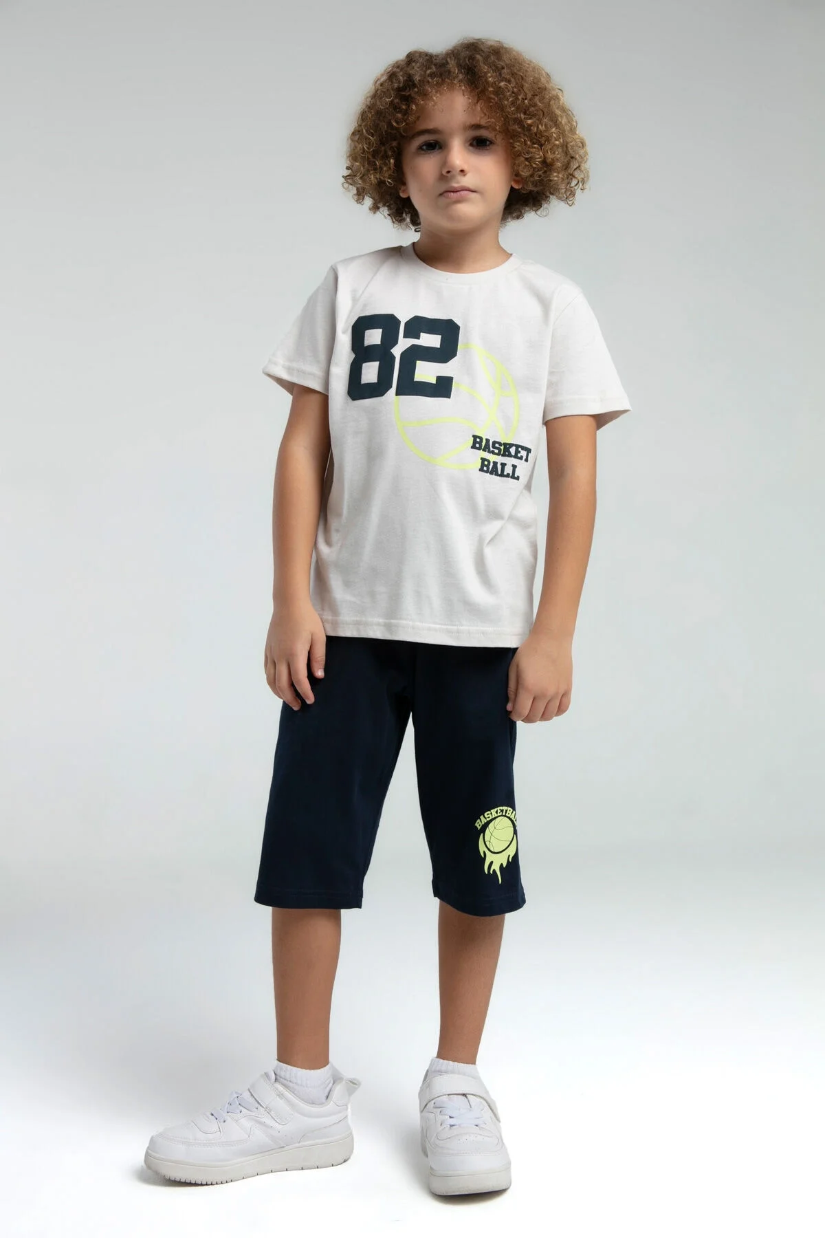 Arnetta Rolypoly Erkek Çocuk Krem Kapri Takım Kapri Takım Toptan