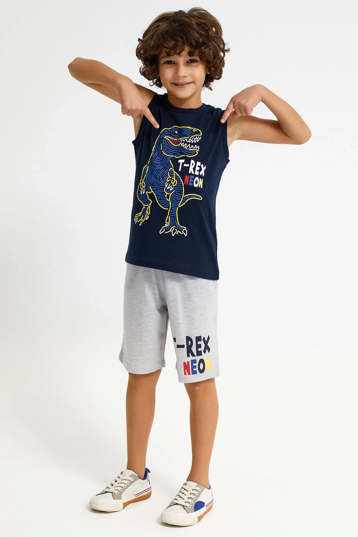 Arnetta Rolypoly Erkek Çocuk Lacivert Bermuda Takım Bermuda Takım Toptan