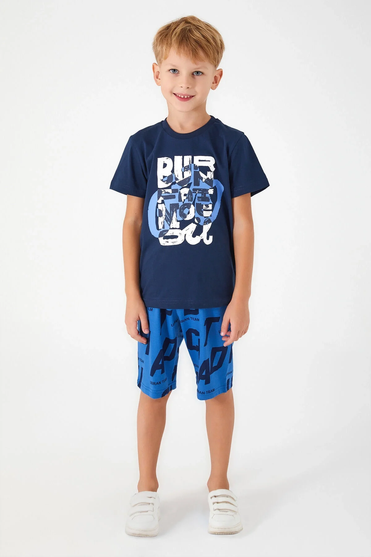 Arnetta Rolypoly Erkek Çocuk Lacivert Bermuda Takım Bermuda Takım Toptan