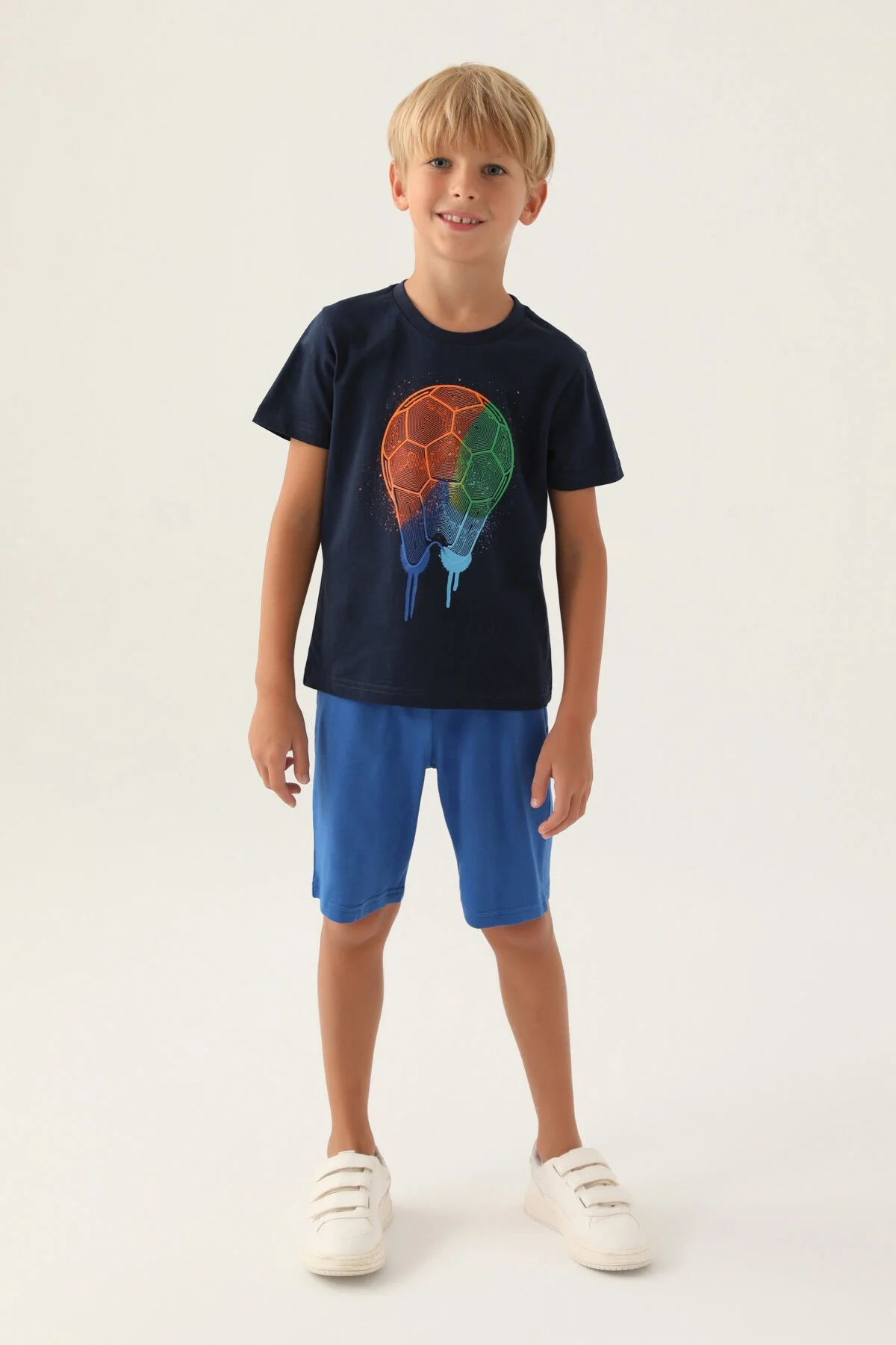 Arnetta Rolypoly Erkek Çocuk Lacivert Bermuda Takım Bermuda Takım Toptan