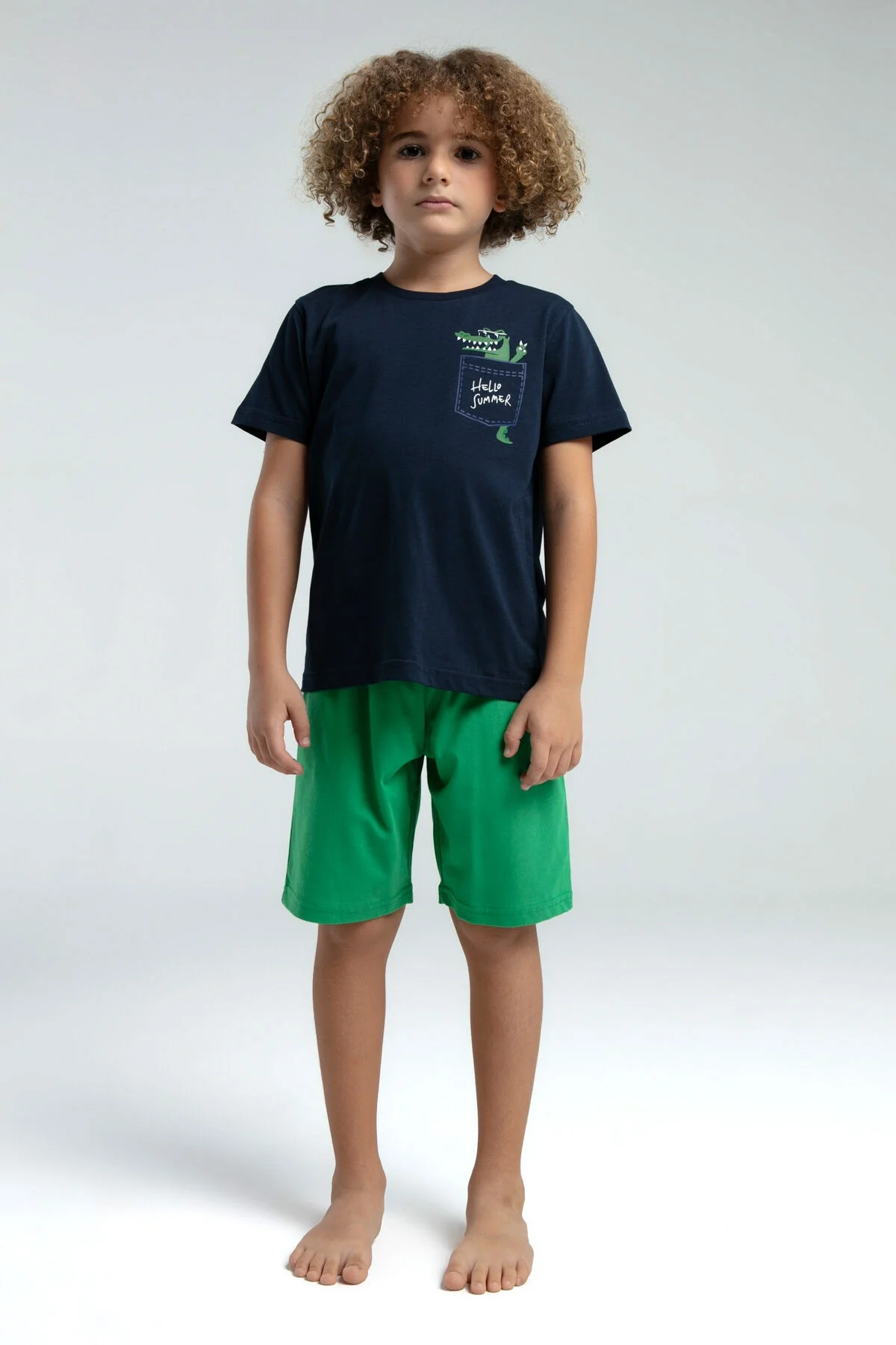 Arnetta Rolypoly Erkek Çocuk Lacivert Bermuda Takım Bermuda Takım Toptan