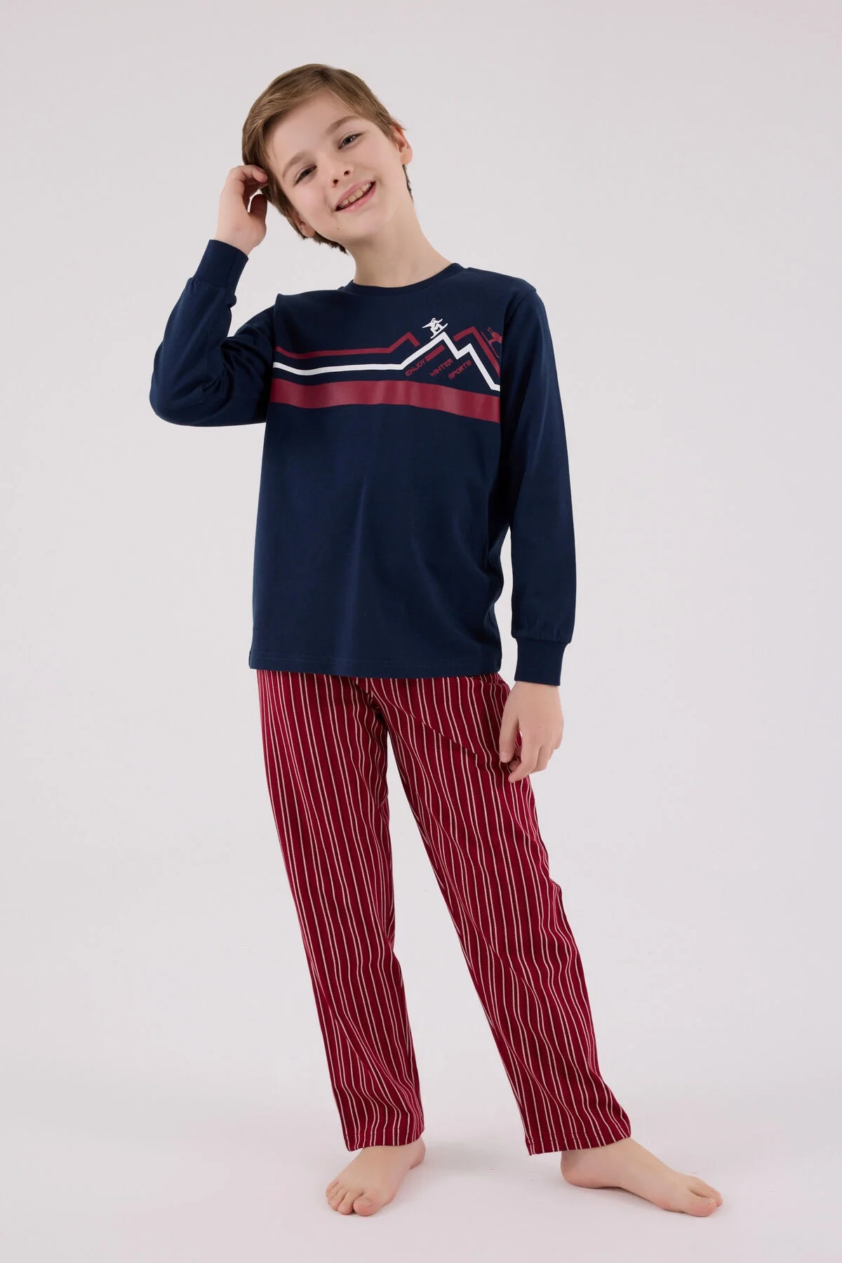 Arnetta Rolypoly Erkek Çocuk Lacivert Pijama Takımı Pijama Takımı Toptan