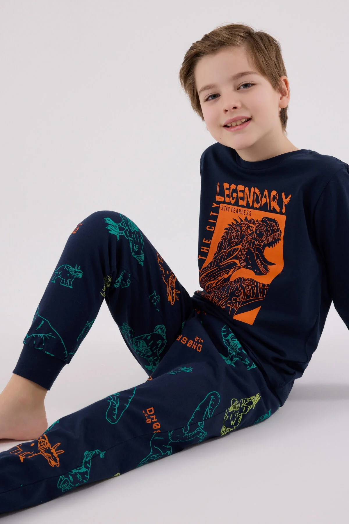 Arnetta Rolypoly Erkek Çocuk Lacivert Pijama Takımı Pijama Takımı Toptan