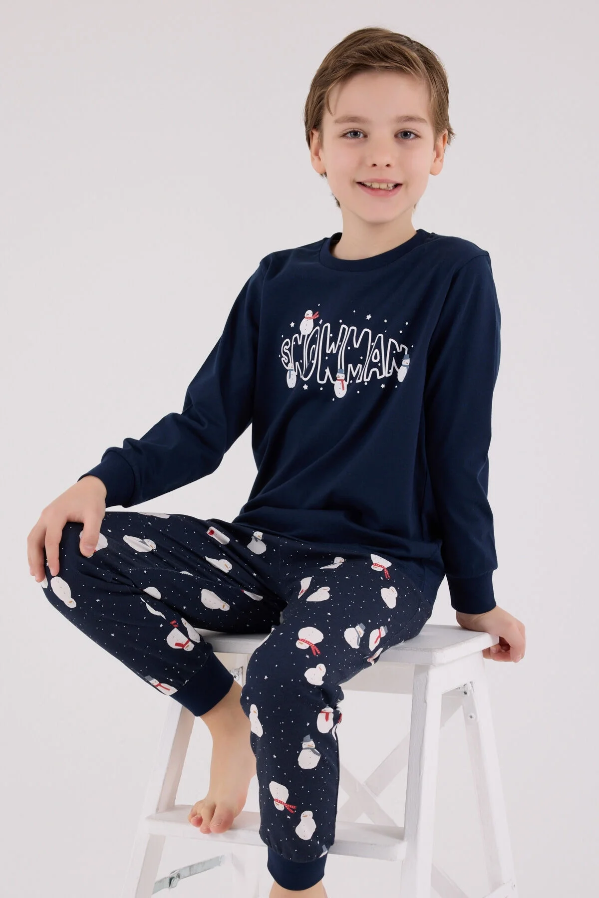 Arnetta Rolypoly Erkek Çocuk Lacivert Pijama Takımı Pijama Takımı Toptan