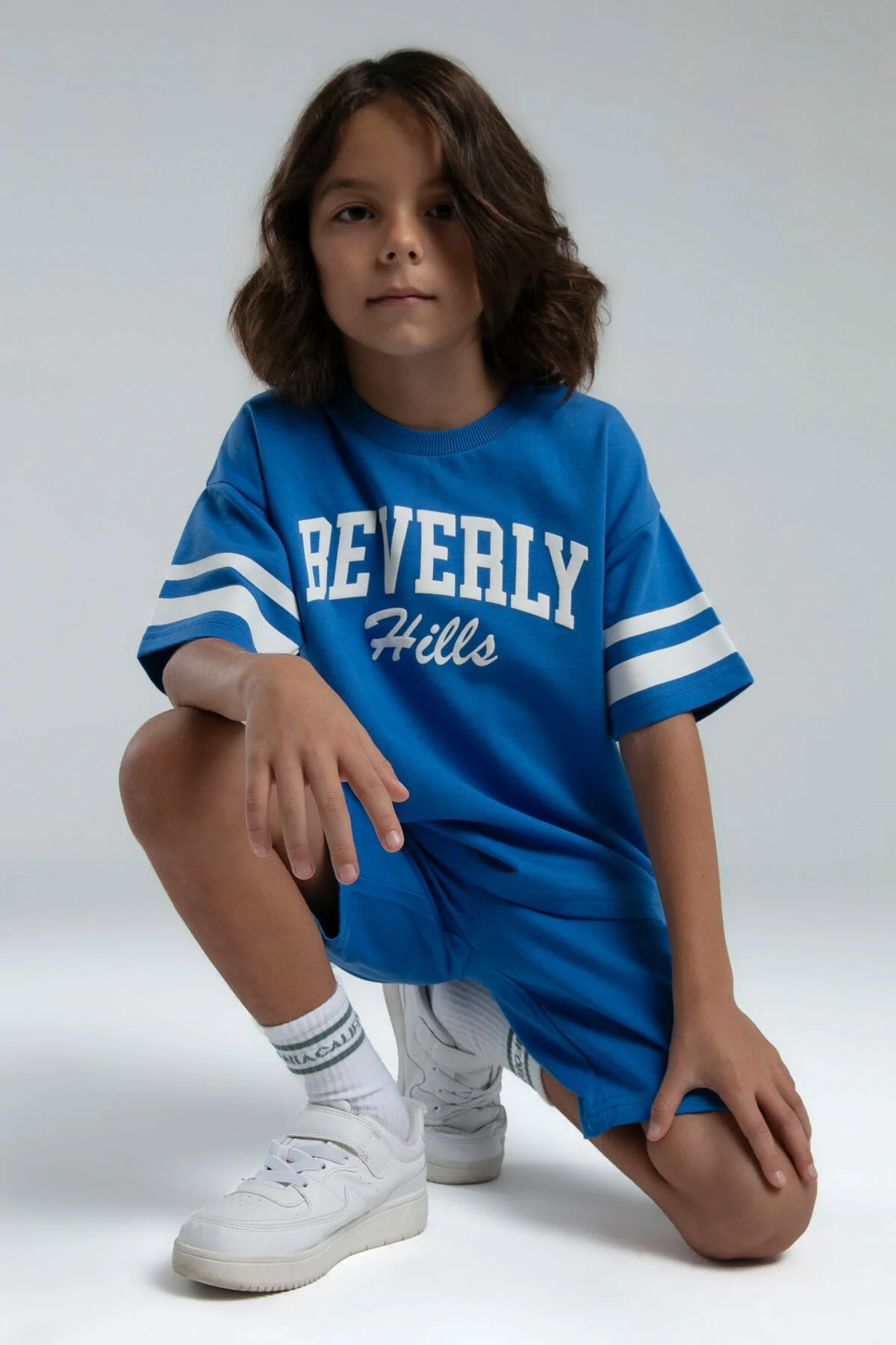 Arnetta Rolypoly Erkek Çocuk Mavi Bermuda Takım Bermuda Takım Toptan