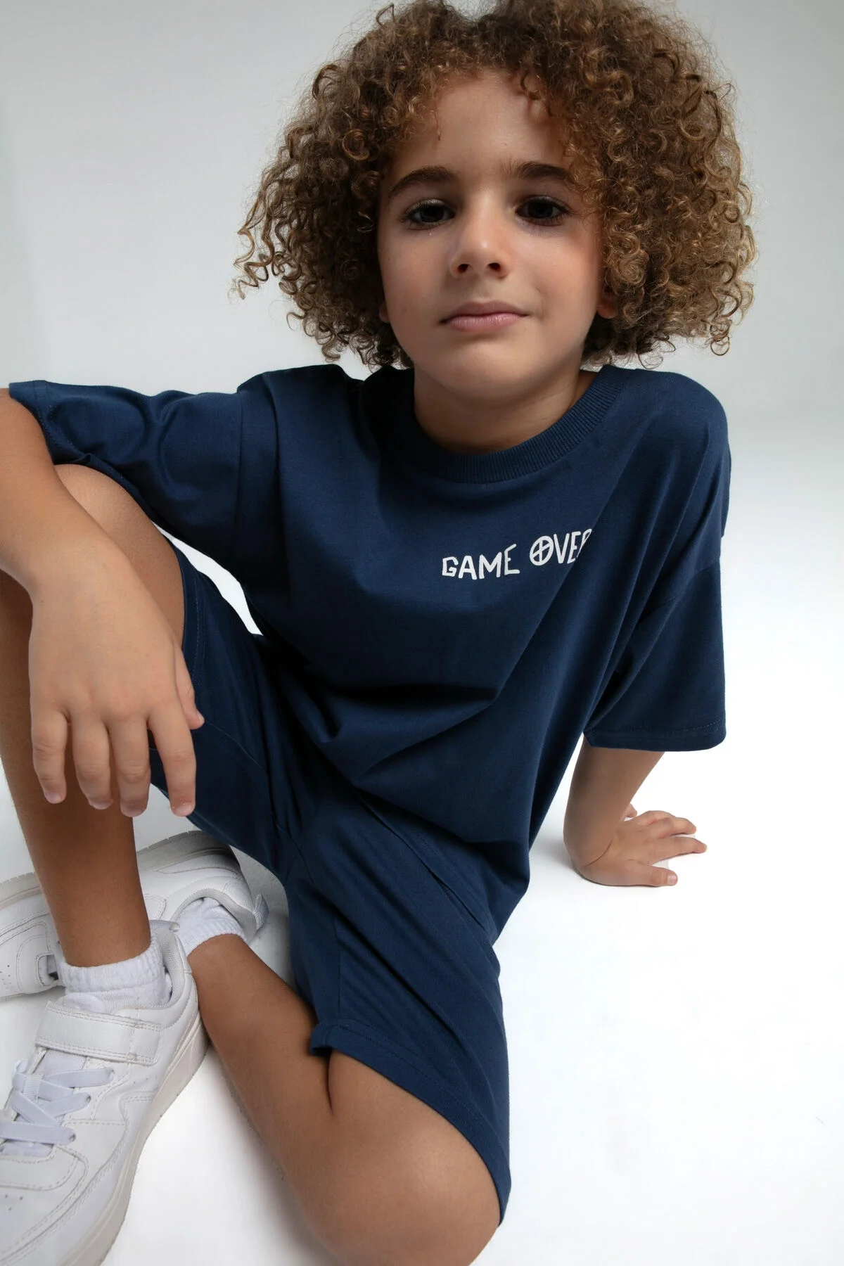 Arnetta Rolypoly Erkek Çocuk Mavi Bermuda Takım Bermuda Takım Toptan