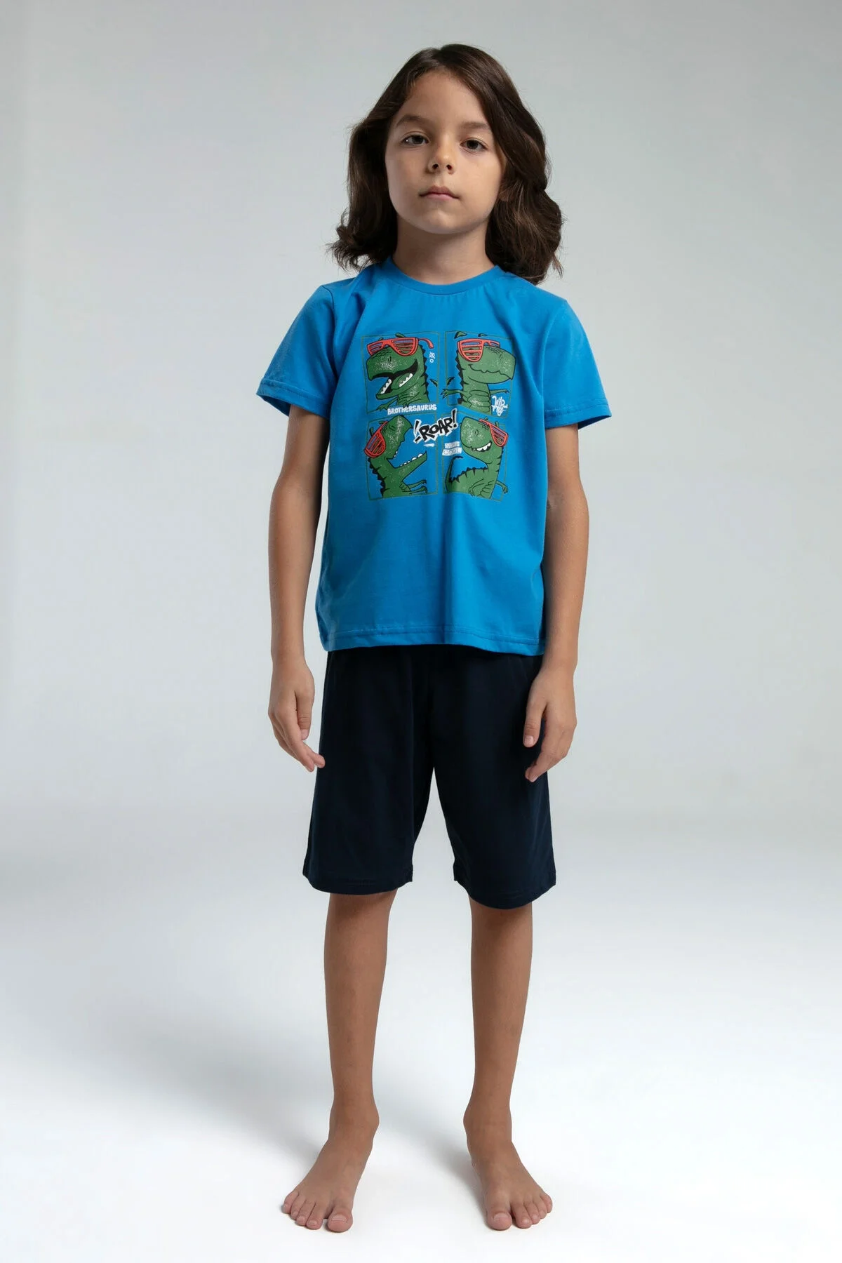 Arnetta Rolypoly Erkek Çocuk Mavi Bermuda Takım Bermuda Takım Toptan