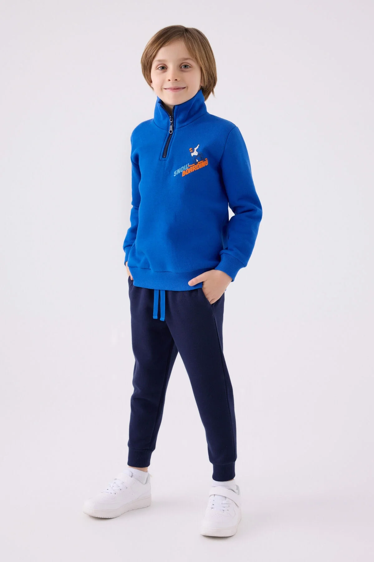 Arnetta Rolypoly Erkek Çocuk Mavi Eşofman Takımı Eşofman Takımı Toptan