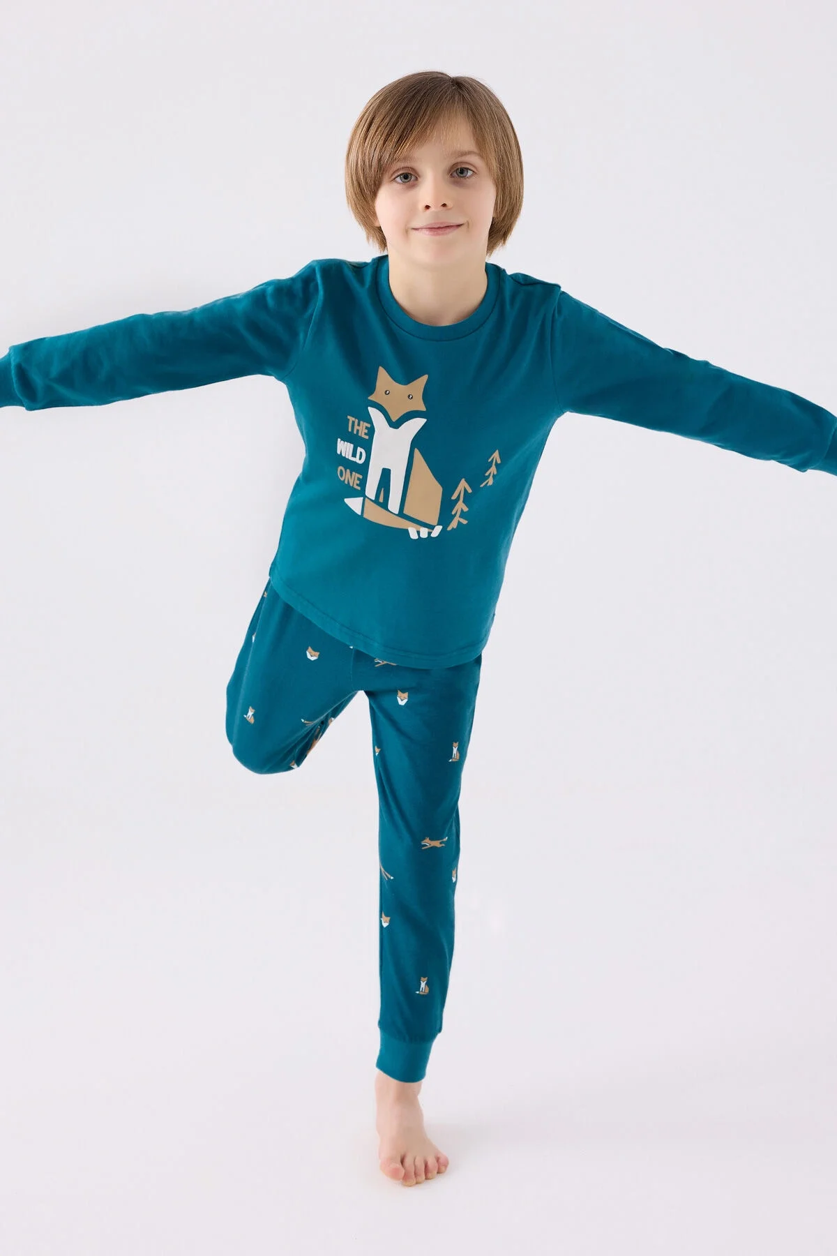 Arnetta Rolypoly Erkek Çocuk Mavi Pijama Takımı Pijama Takımı Toptan