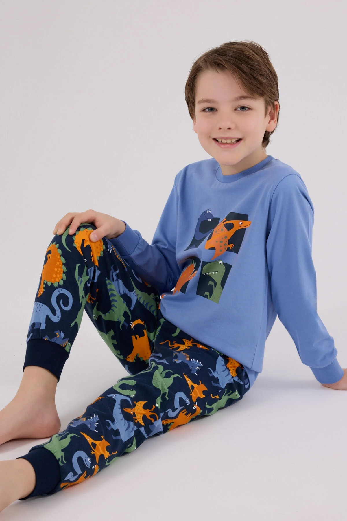 Arnetta Rolypoly Erkek Çocuk Mavi Pijama Takımı Pijama Takımı Toptan