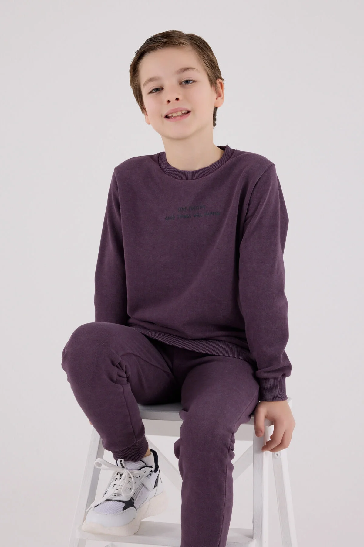 Arnetta Rolypoly Erkek Çocuk Mor Eşofman Takımı Eşofman Takımı Toptan