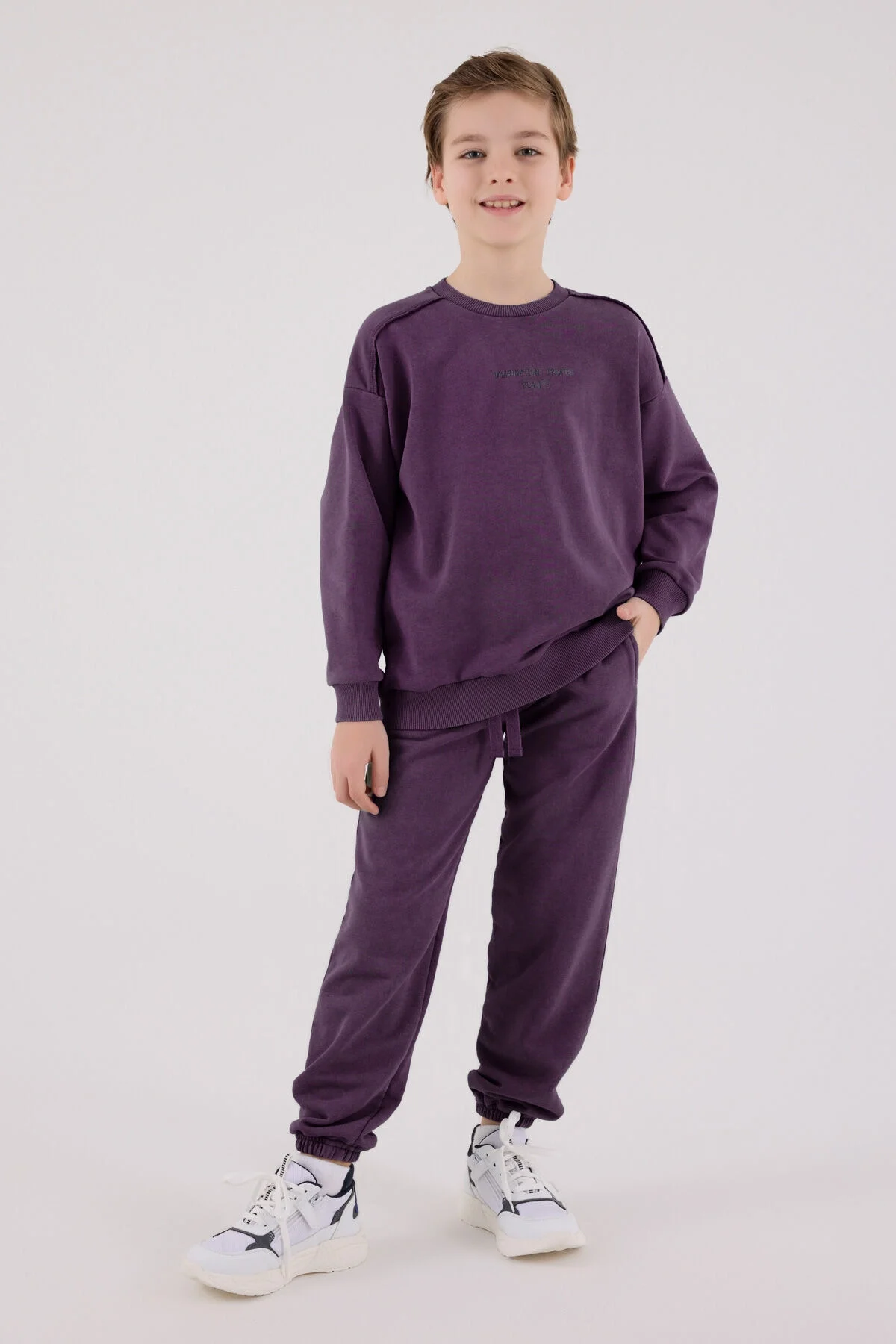 Arnetta Rolypoly Erkek Çocuk Mor Eşofman Takımı Eşofman Takımı Toptan