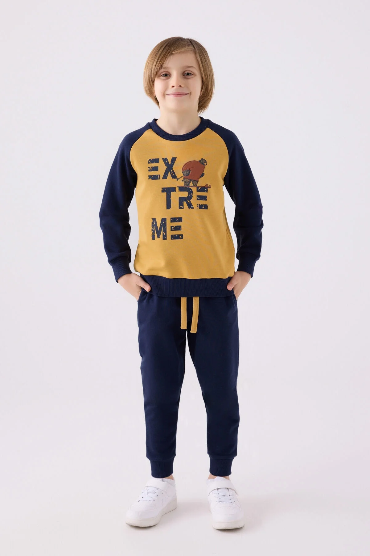 Arnetta Rolypoly Erkek Çocuk Sarı Eşofman Takımı Eşofman Takımı Toptan