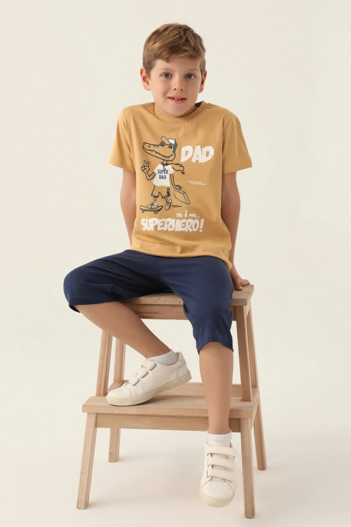 Arnetta Rolypoly Erkek Çocuk Sarı Kapri Takım Kapri Takım Toptan