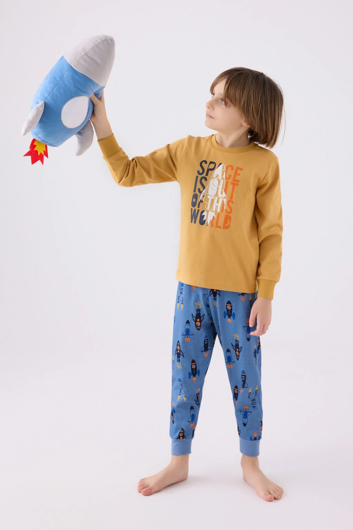 Arnetta Rolypoly Erkek Çocuk Sarı Pijama Takımı Pijama Takımı Toptan