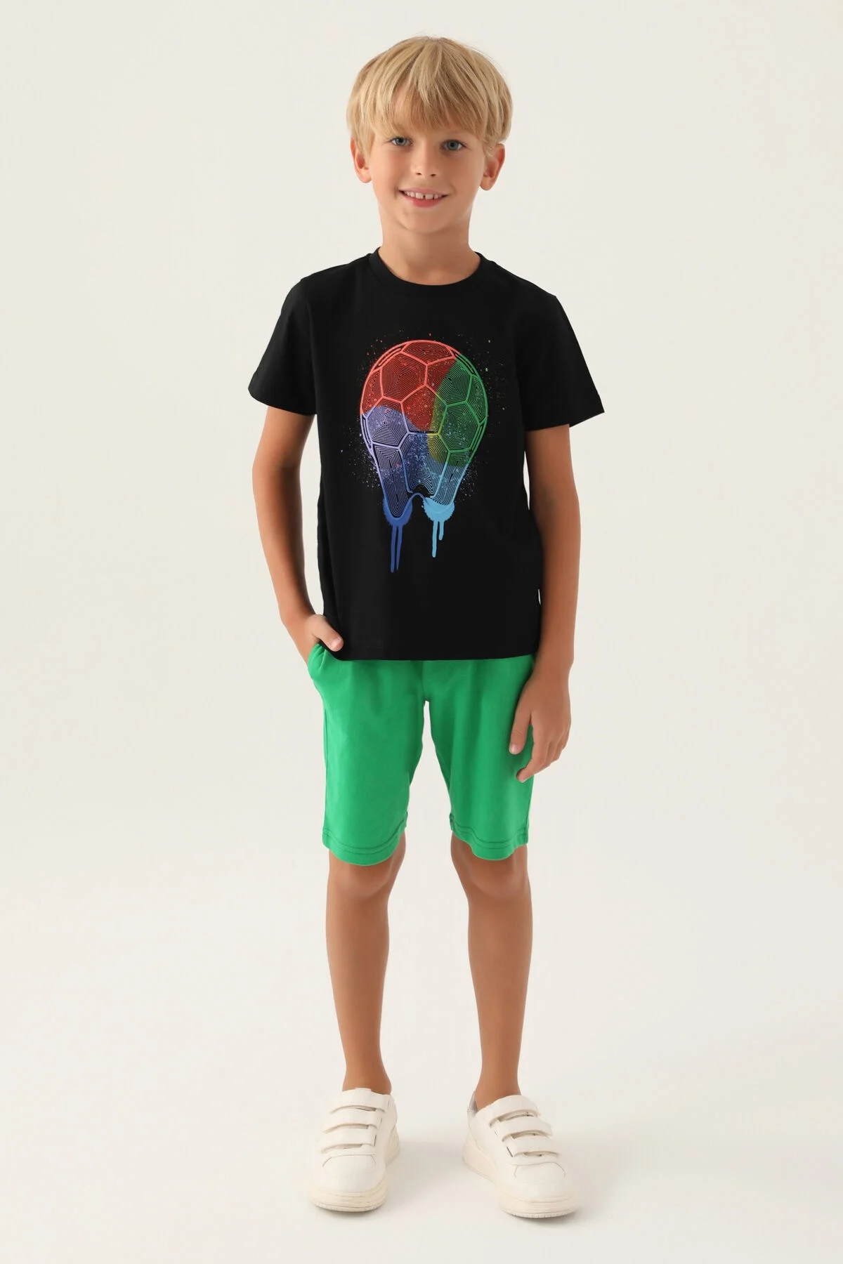 Arnetta Rolypoly Erkek Çocuk Siyah Bermuda Takım Bermuda Takım Toptan