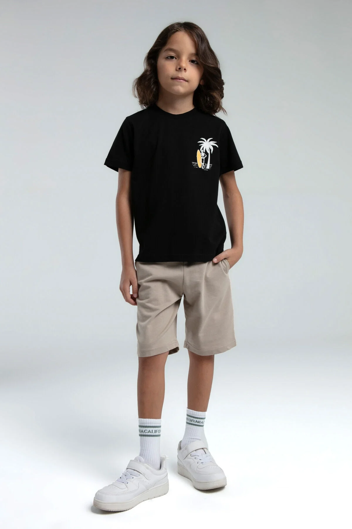 Arnetta Rolypoly Erkek Çocuk Siyah Bermuda Takım Bermuda Takım Toptan