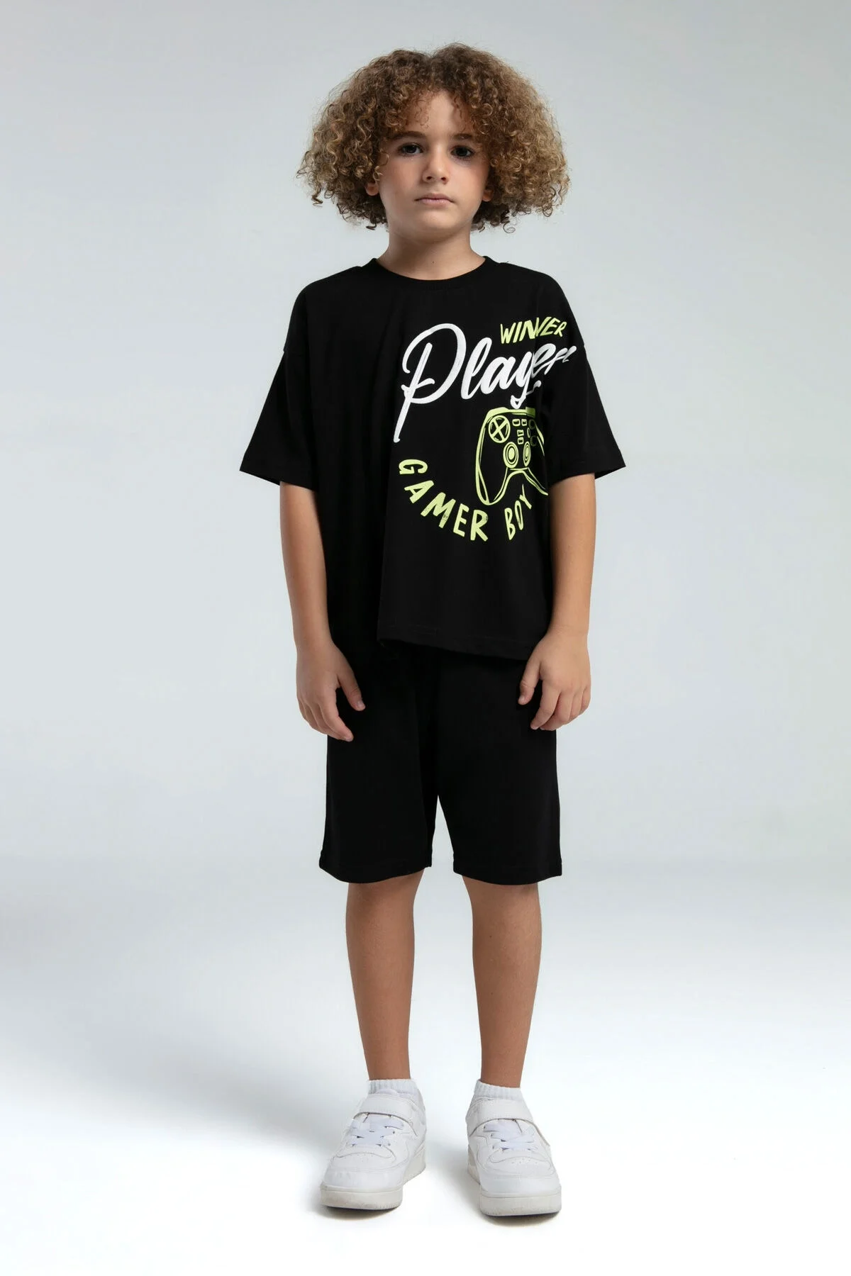Arnetta Rolypoly Erkek Çocuk Siyah Bermuda Takım Bermuda Takım Toptan