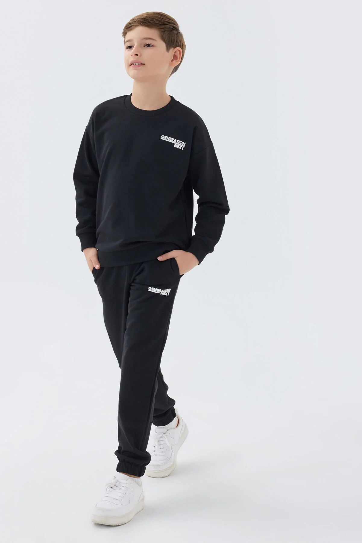 Arnetta Rolypoly Erkek Çocuk Siyah Eşofman Takımı Eşofman Takımı Toptan