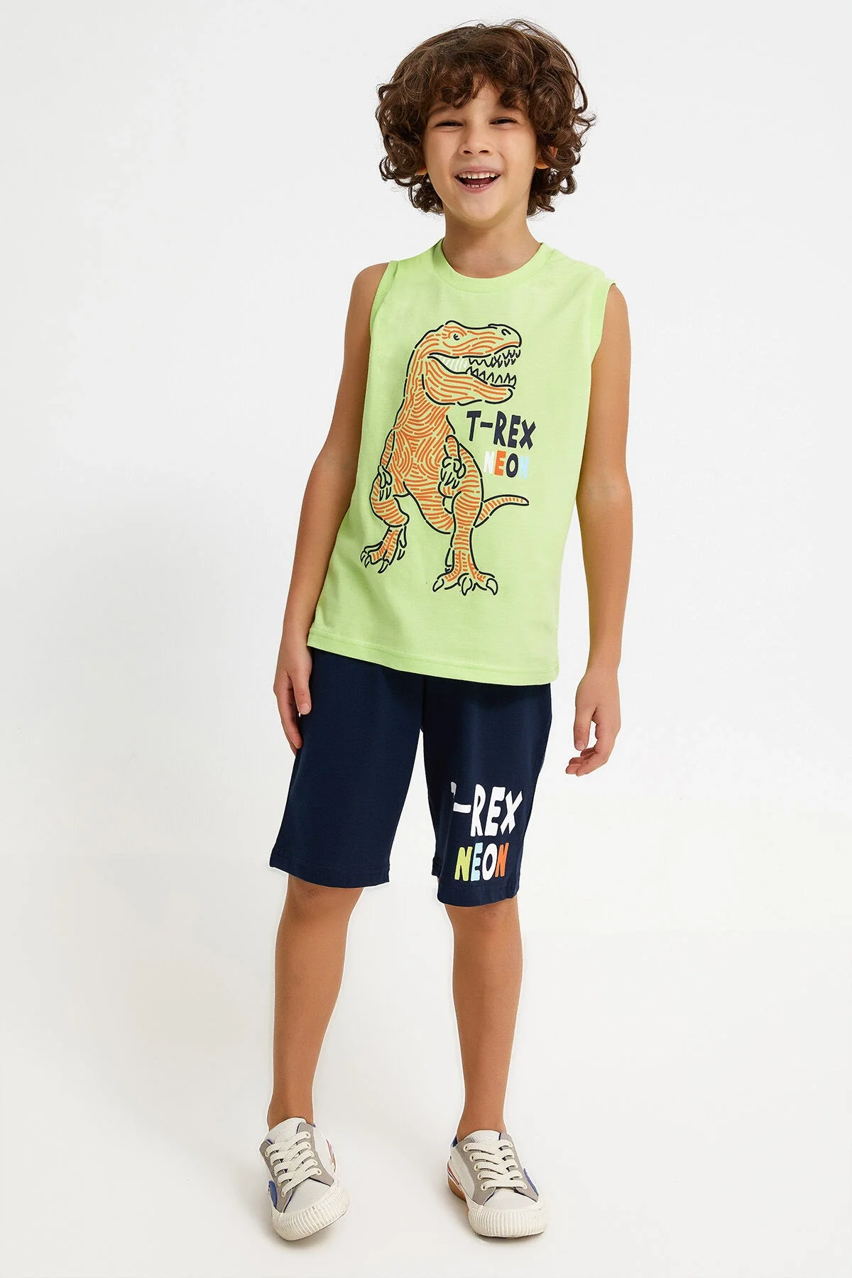 Arnetta Rolypoly Erkek Çocuk Yeşil Bermuda Takım Bermuda Takım Toptan