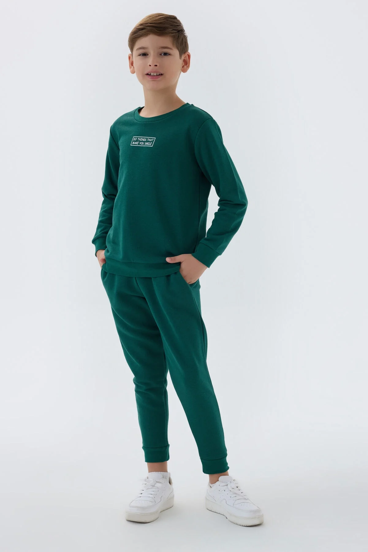 Arnetta Rolypoly Erkek Çocuk Yeşil Eşofman Takımı Eşofman Takımı Toptan