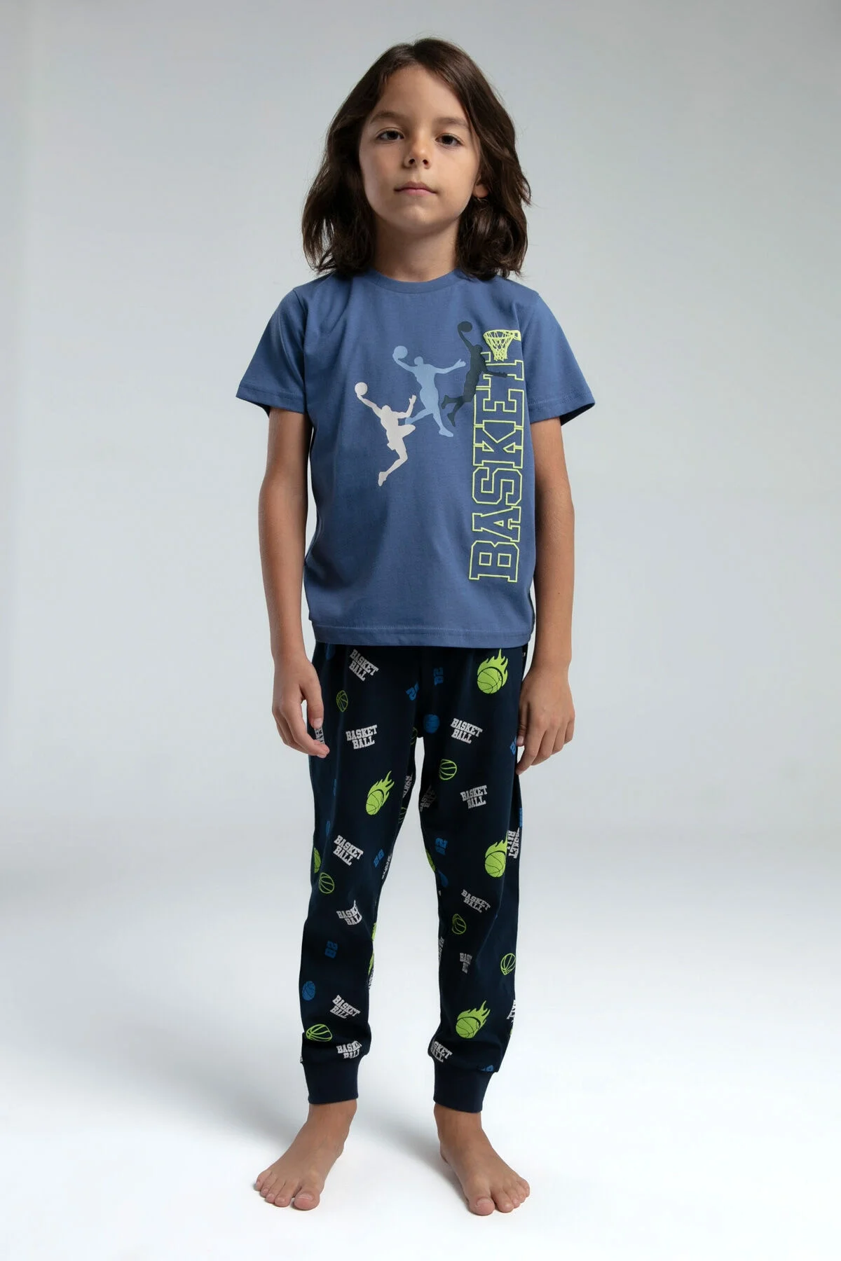 Arnetta Rolypoly Erkek Çocuk Yeşil Pijama Takımı Pijama Takımı Toptan